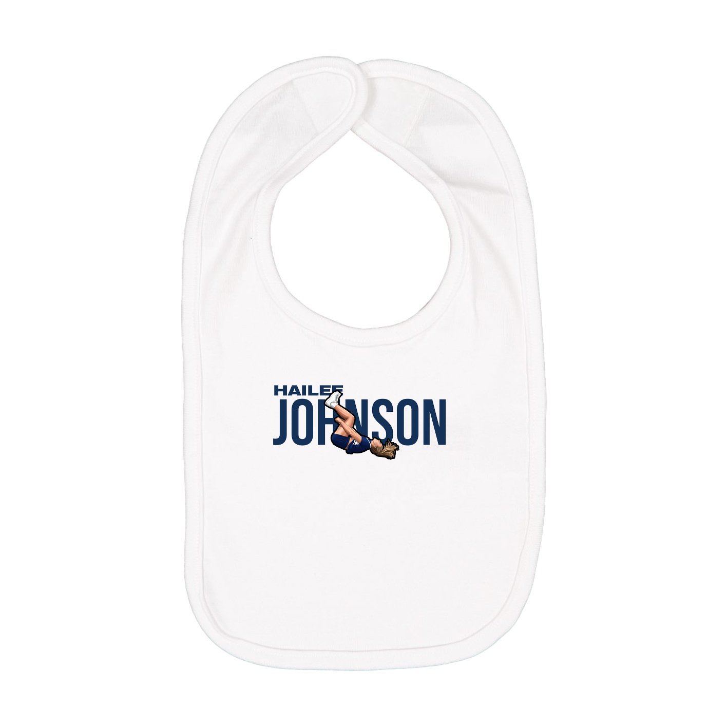 Infant Bib — Player Name in White
