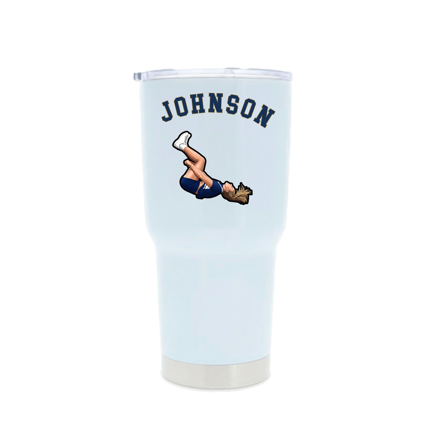 30oz Stainless Steel Tumbler — Shirsey Arch in White