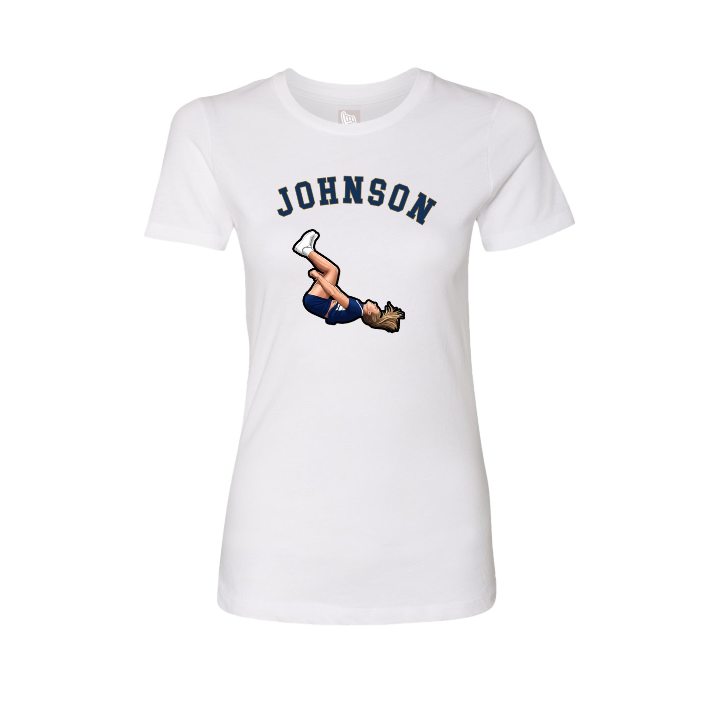 Fitted Women's Tee — Shirsey Arch in White