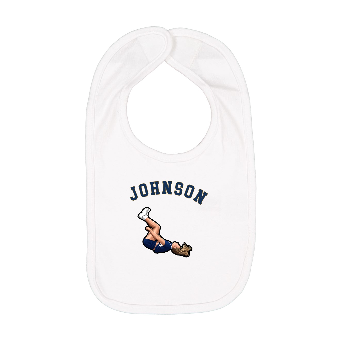 Infant Bib — Shirsey Arch in White
