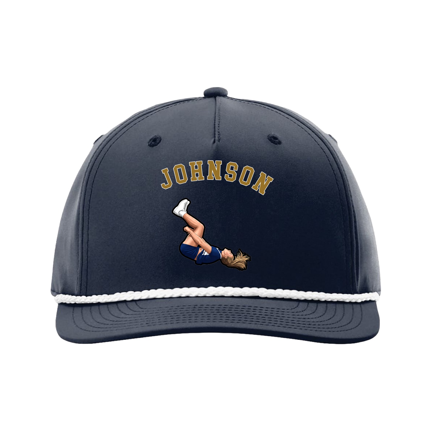 Five-Panel Classic Rope Cap — Shirsey Arch in Navy