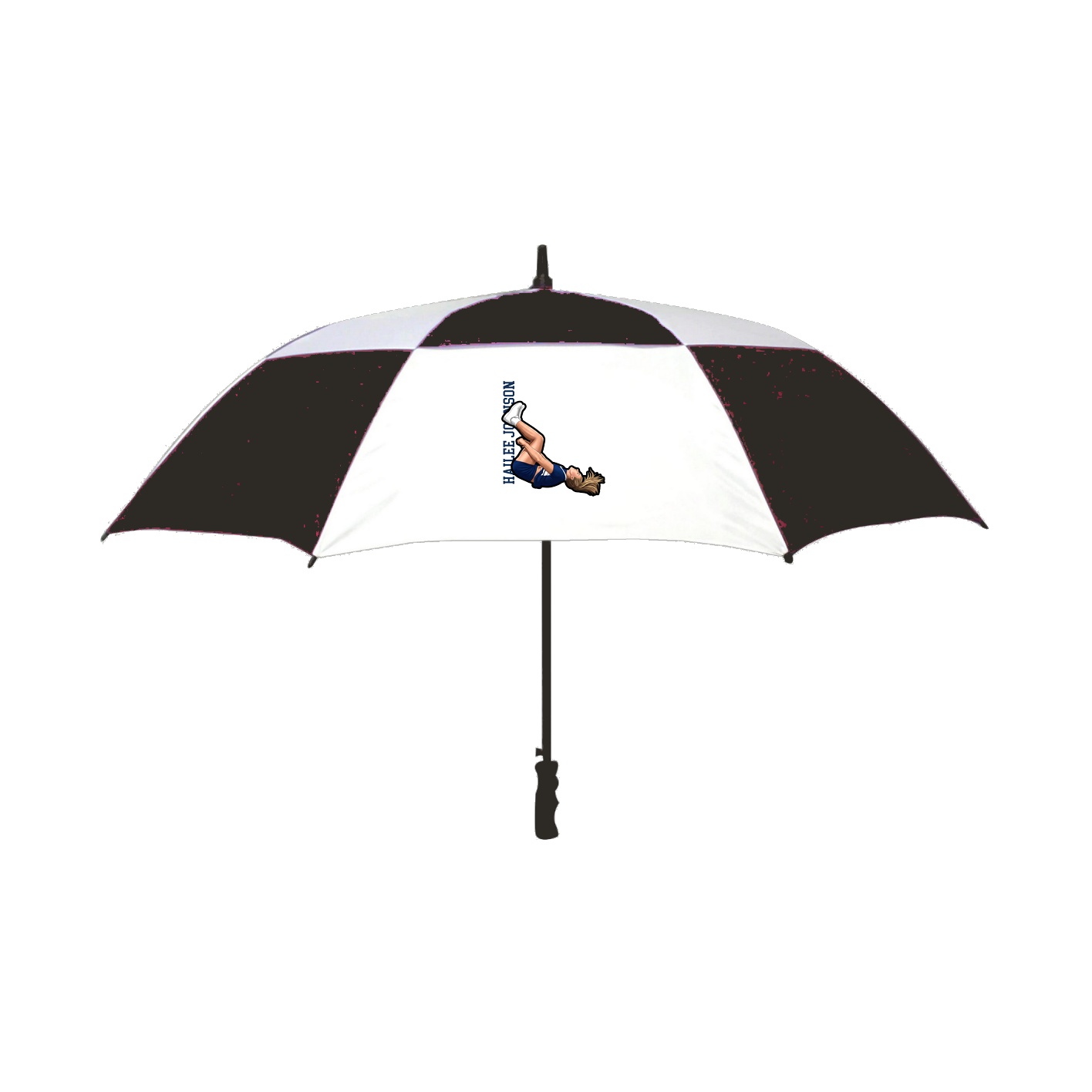 Golf Umbrella — Name Vertical in Black