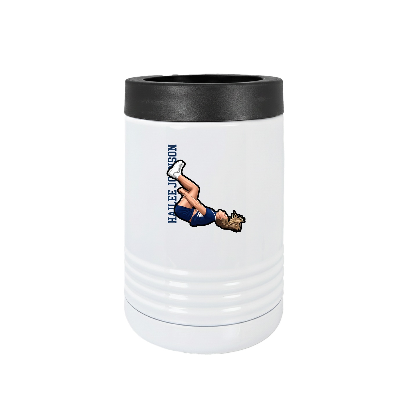 Beverage Holder — Name Vertical in White