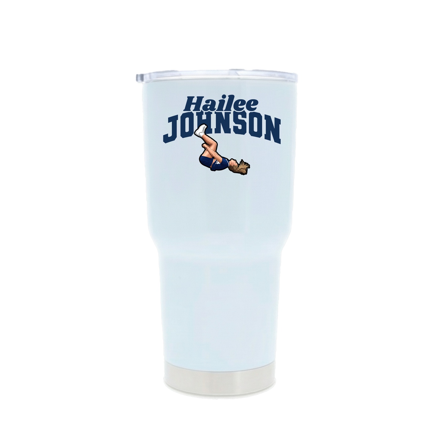 30oz Stainless Steel Tumbler — Signature Arch in White