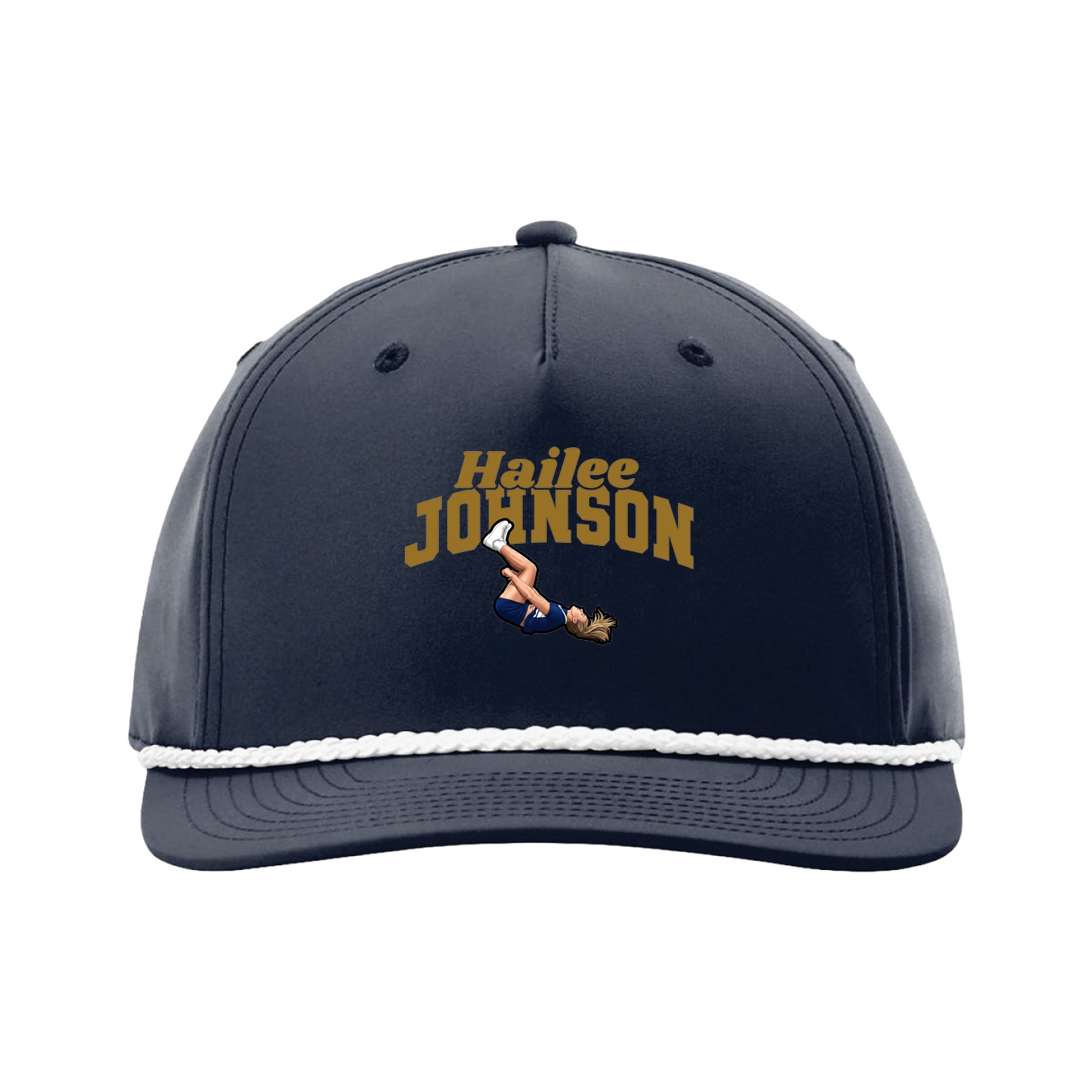 Five-Panel Classic Rope Cap — Signature Arch in Navy