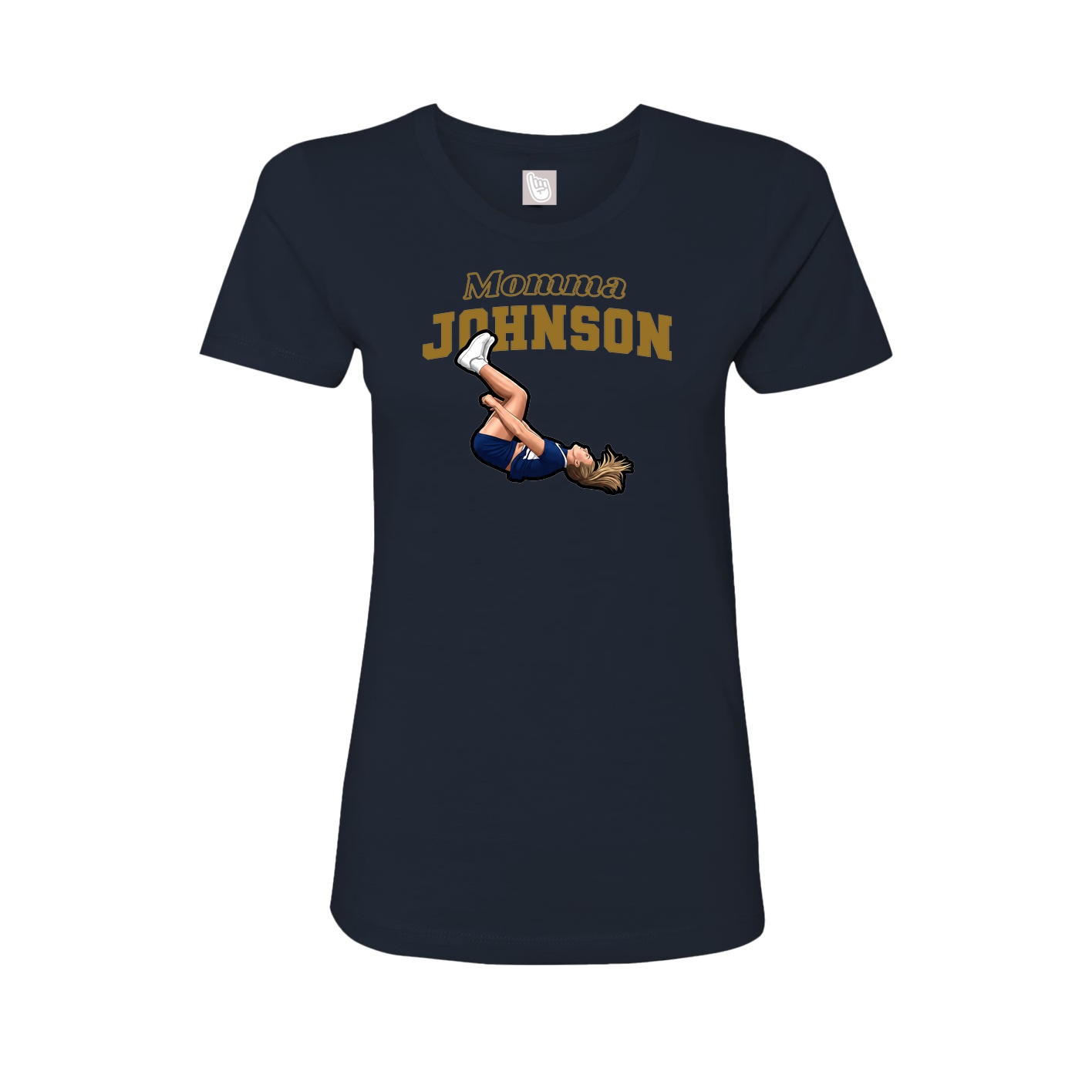 Womens Tee — Mothers Day Block in Navy
