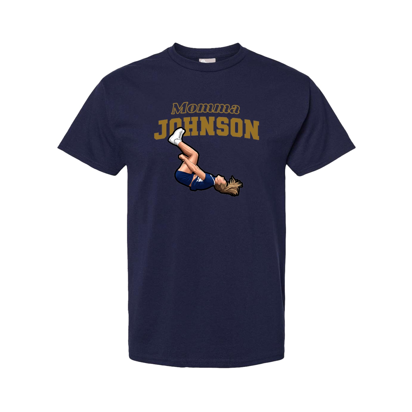 Youth Tee — Mothers Day Block in Navy