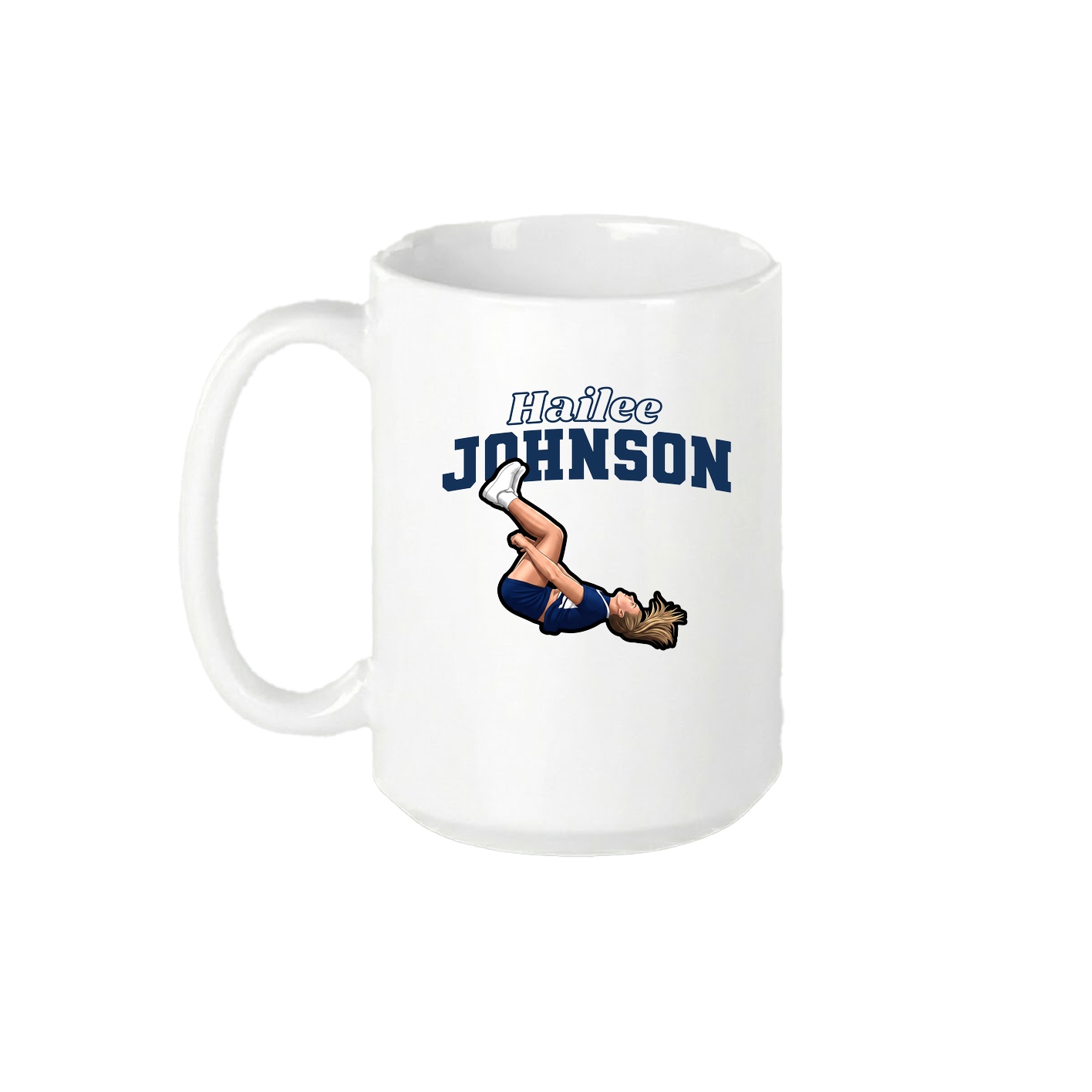 15oz Coffee Mug — Name Arch in White