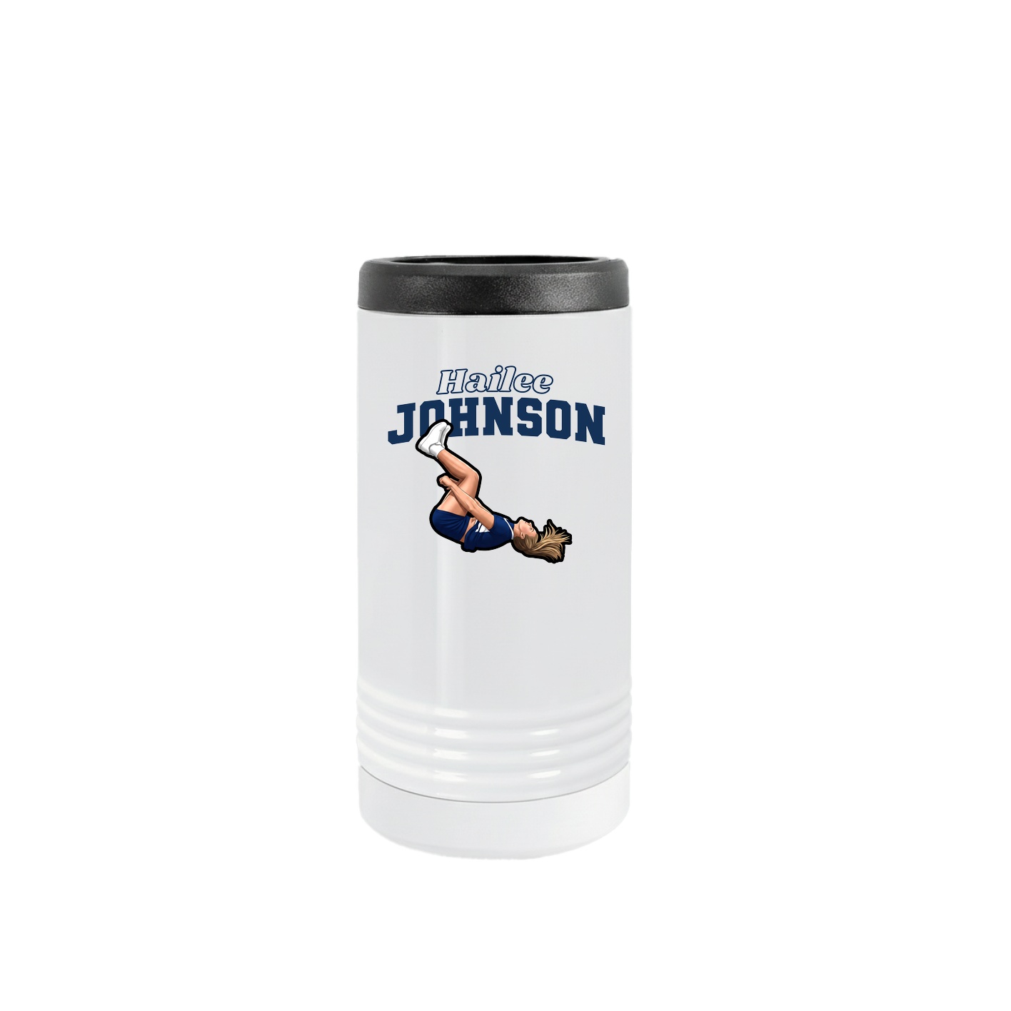Slim Beverage Holder — Name Arch in White