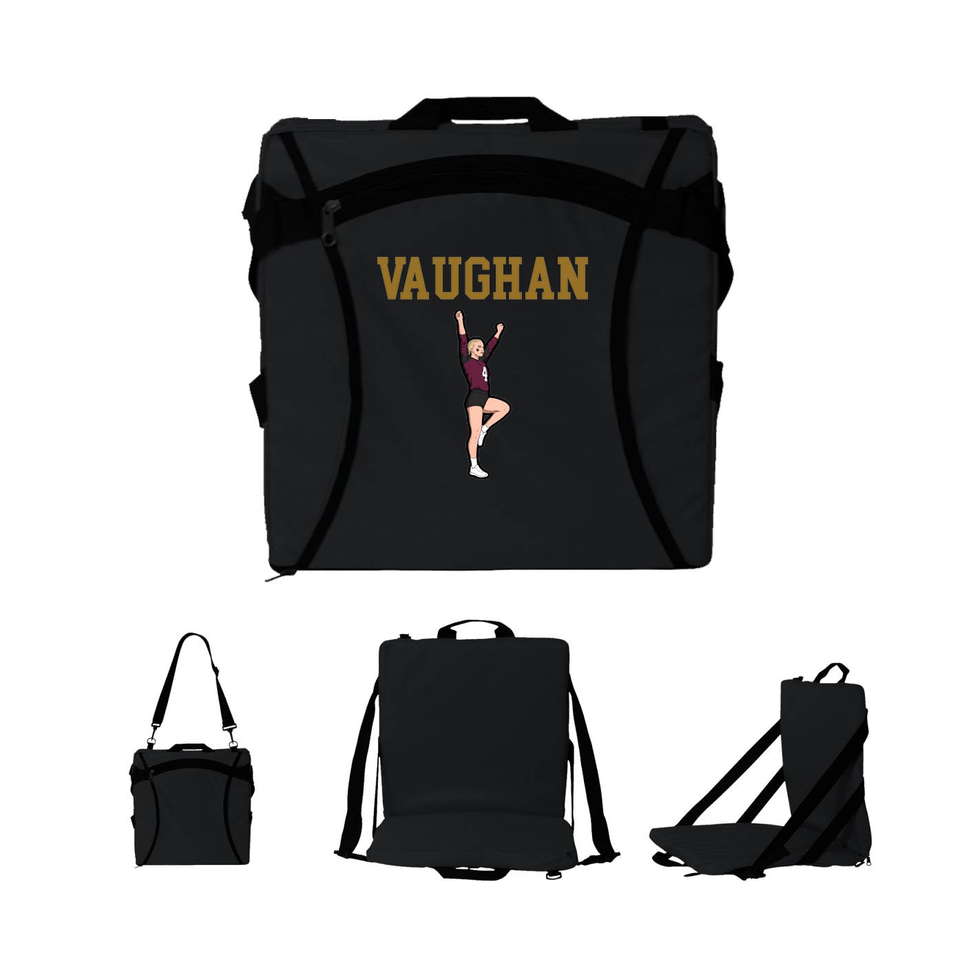 Folding Stadium Seat — Shirsey in Black