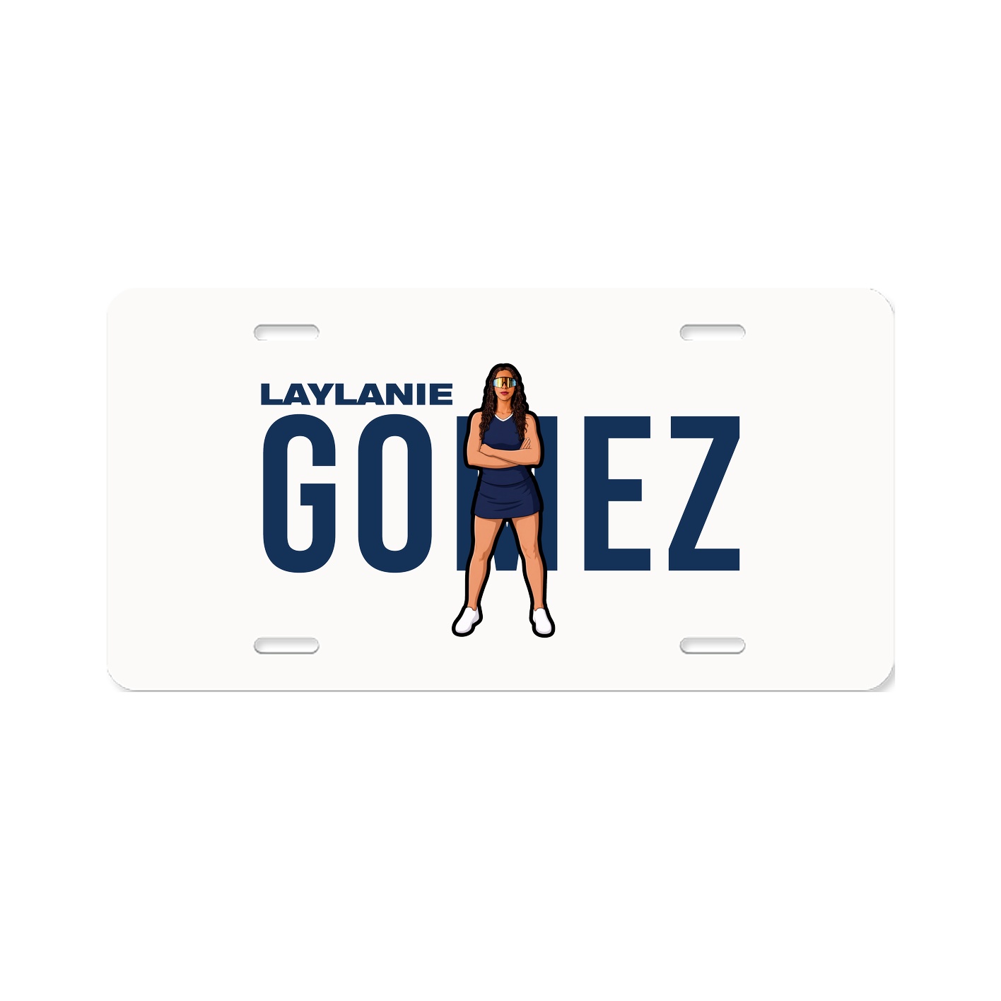 License Plate — Player Name in Classic