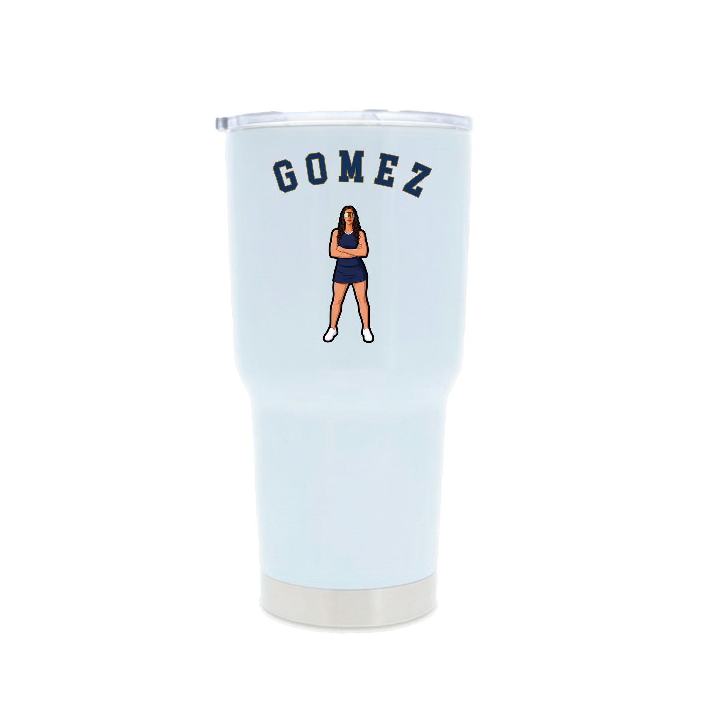 30oz Stainless Steel Tumbler — Shirsey Arch in White