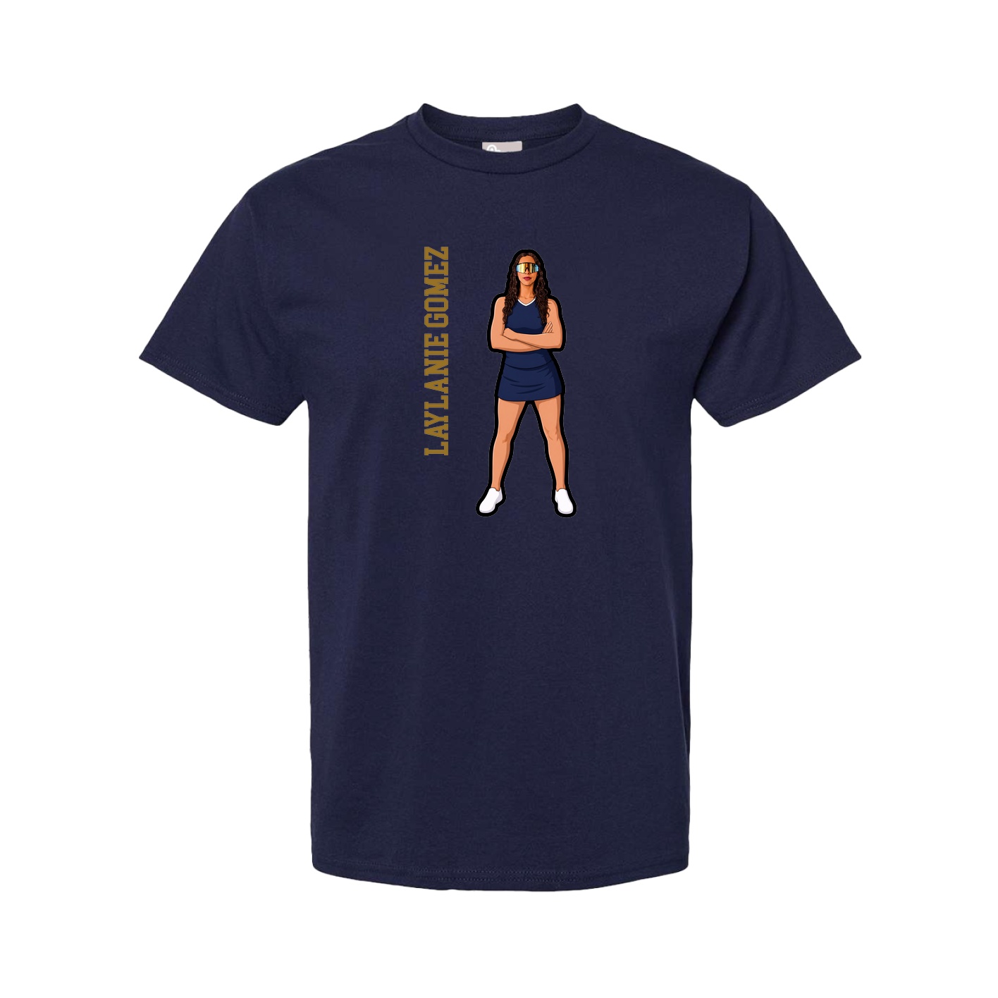 Tee — Name Vertical in Navy