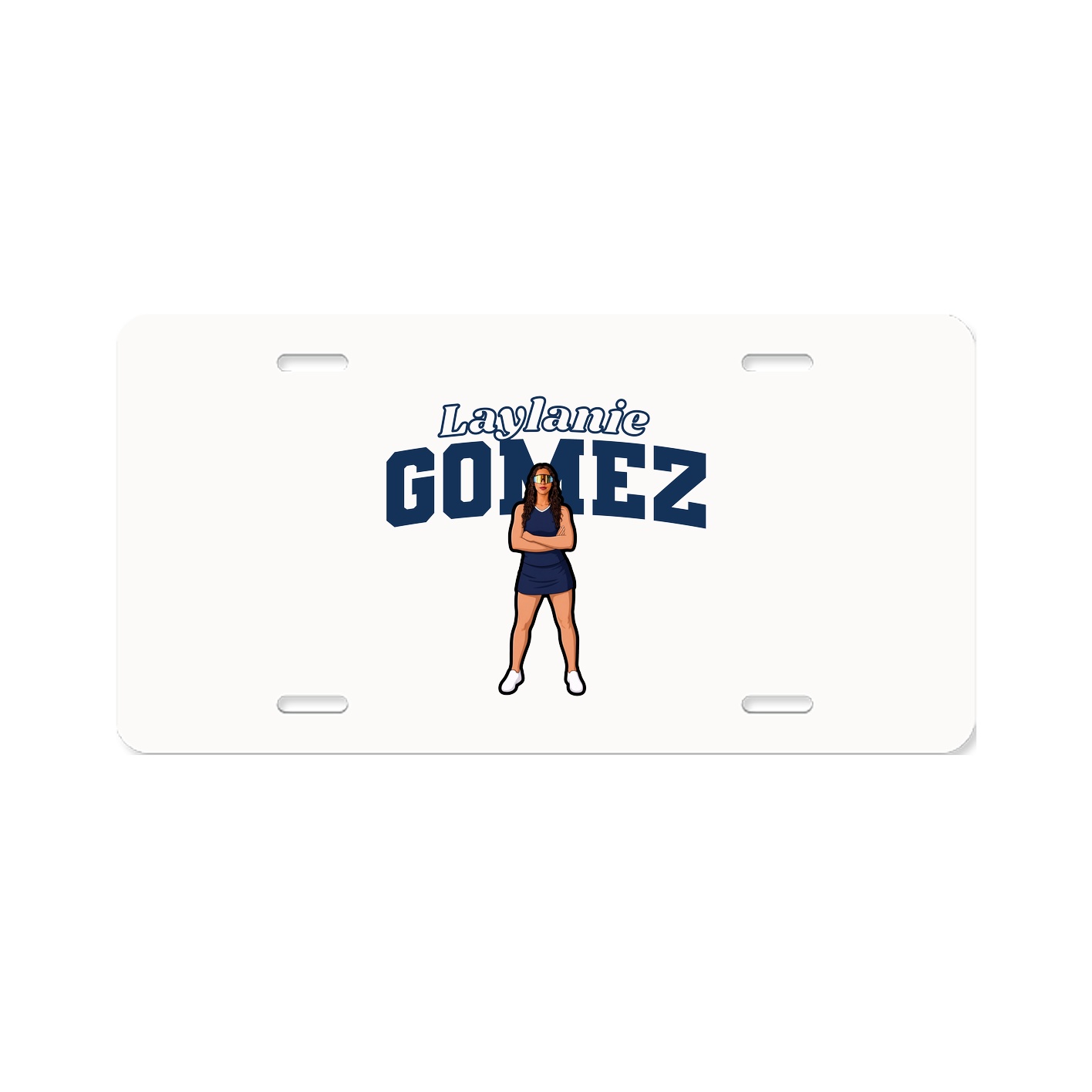 License Plate — Name Arch in Classic