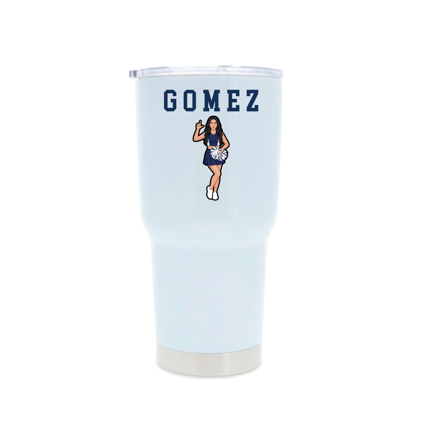 30oz Stainless Steel Tumbler — Shirsey in White