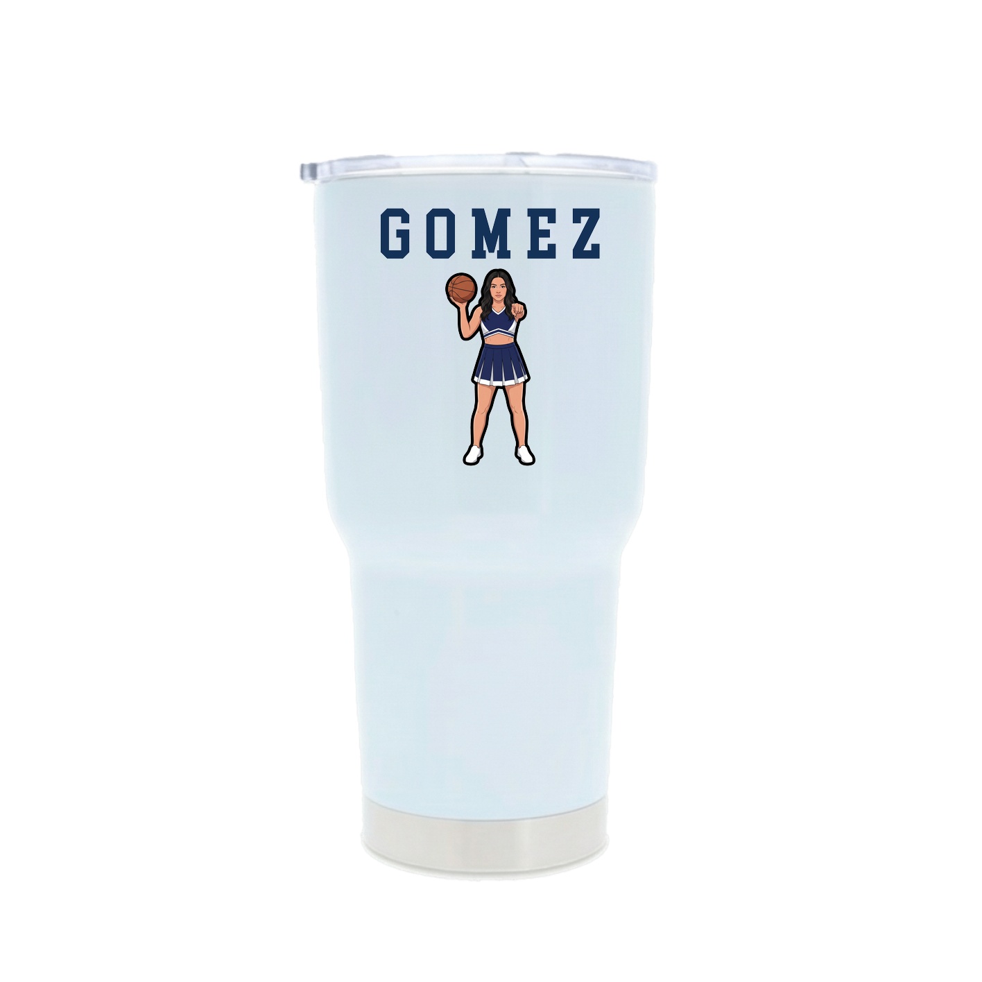 30oz Stainless Steel Tumbler — Shirsey in White
