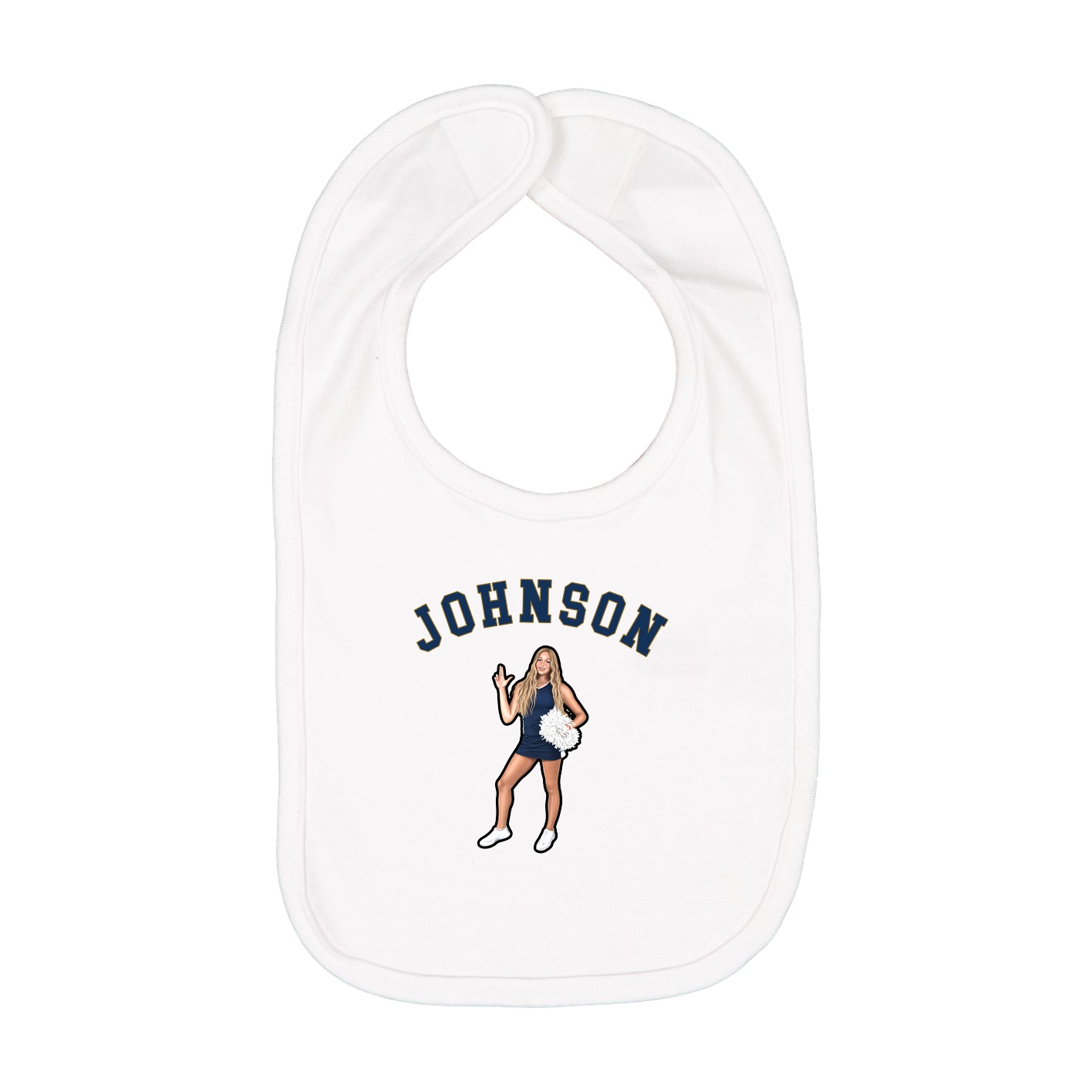 Infant Bib — Shirsey Arch in White