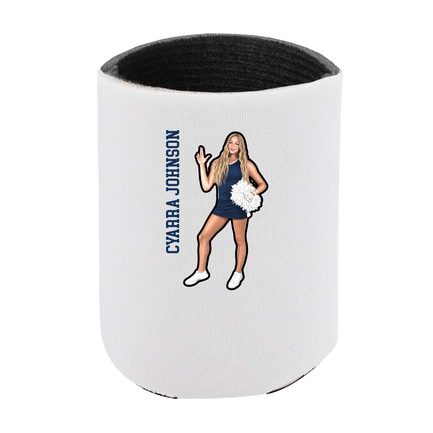 Can Holder — Name Vertical in White