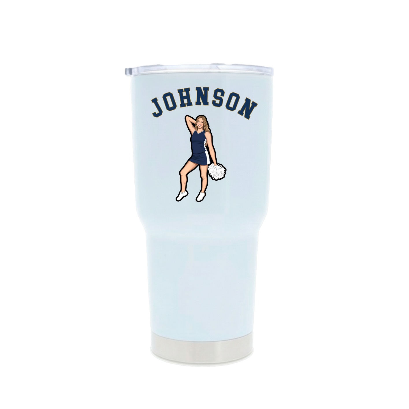 30oz Stainless Steel Tumbler — Shirsey Arch in White