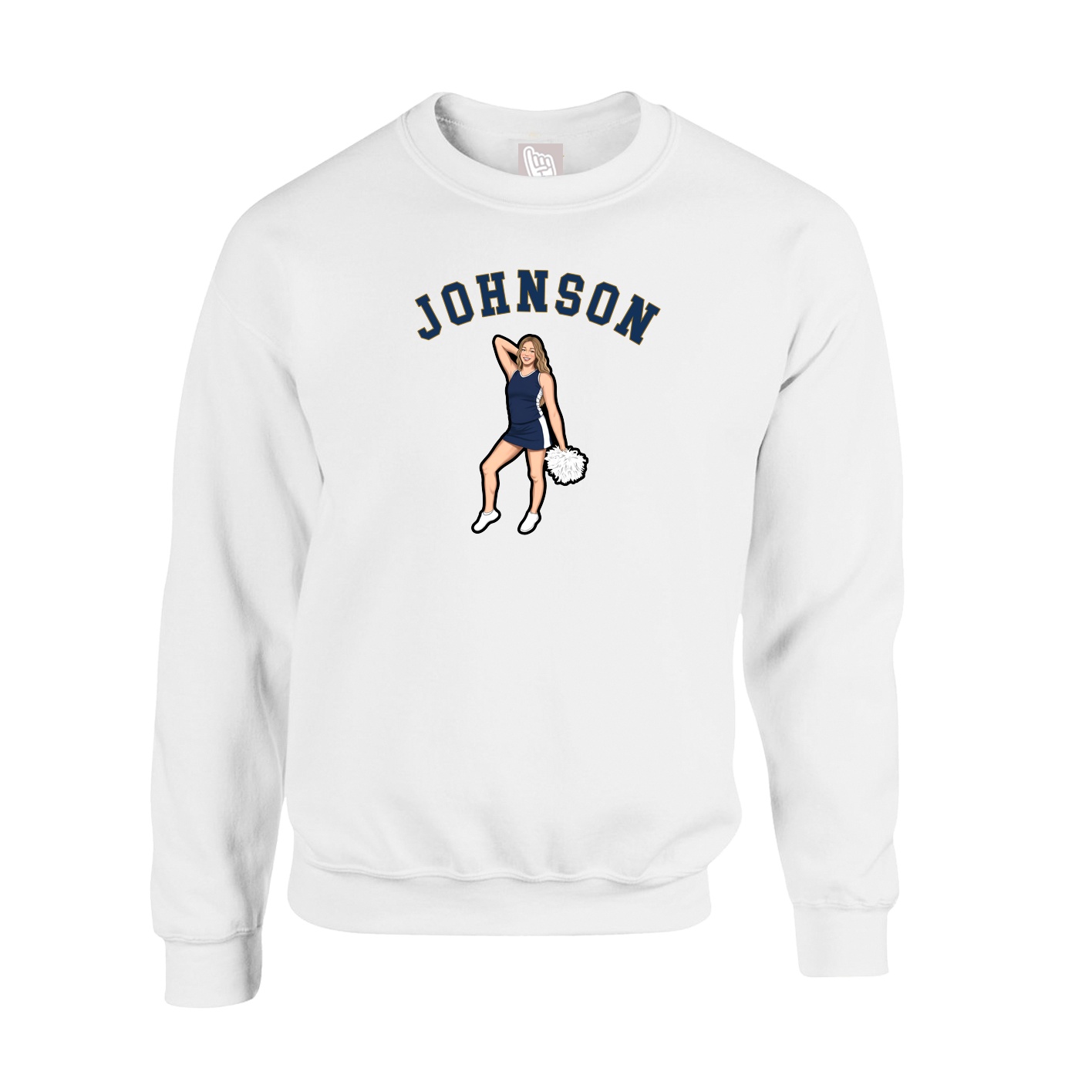 Fleece Crew — Shirsey Arch in White