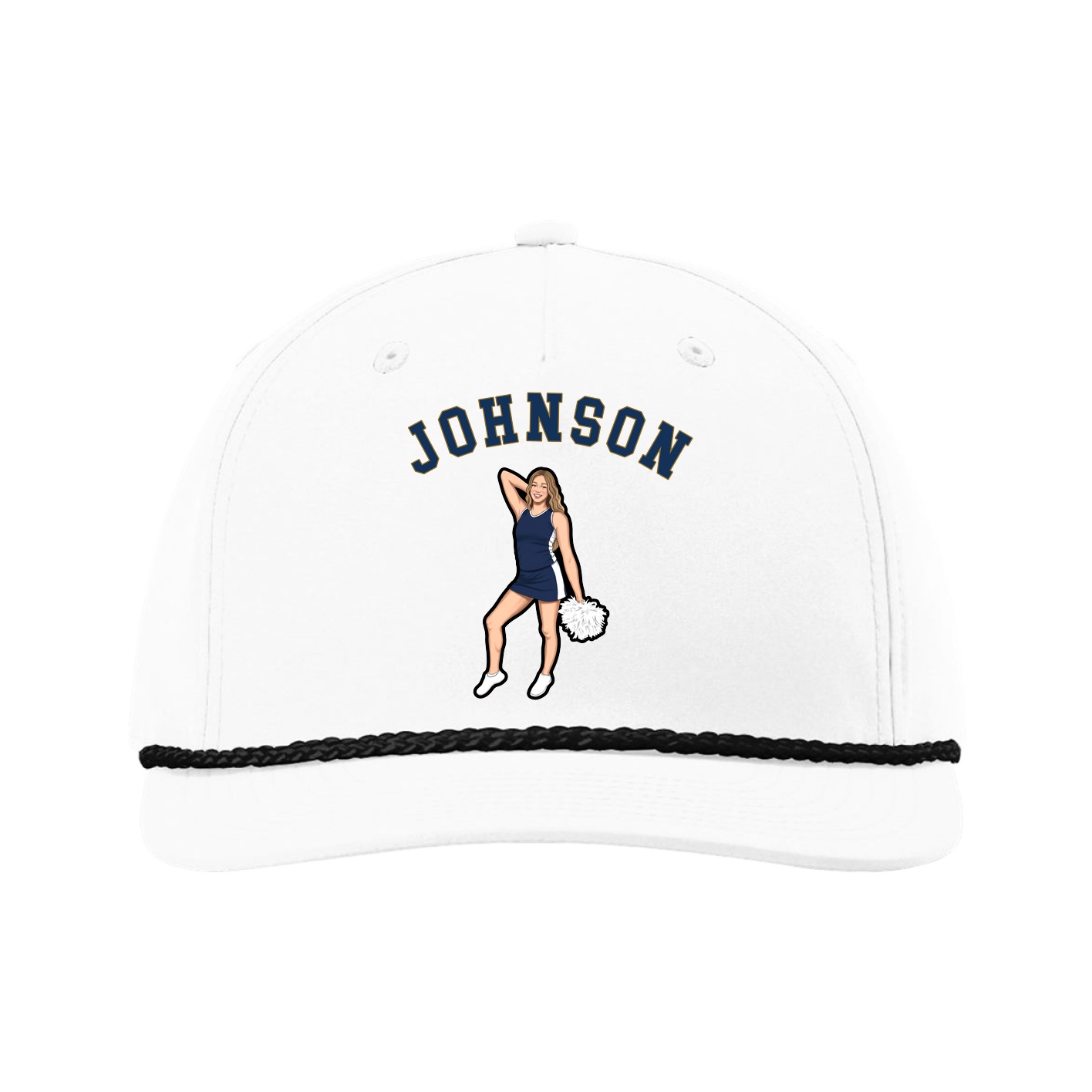 Five-Panel Classic Rope Cap — Shirsey Arch in White