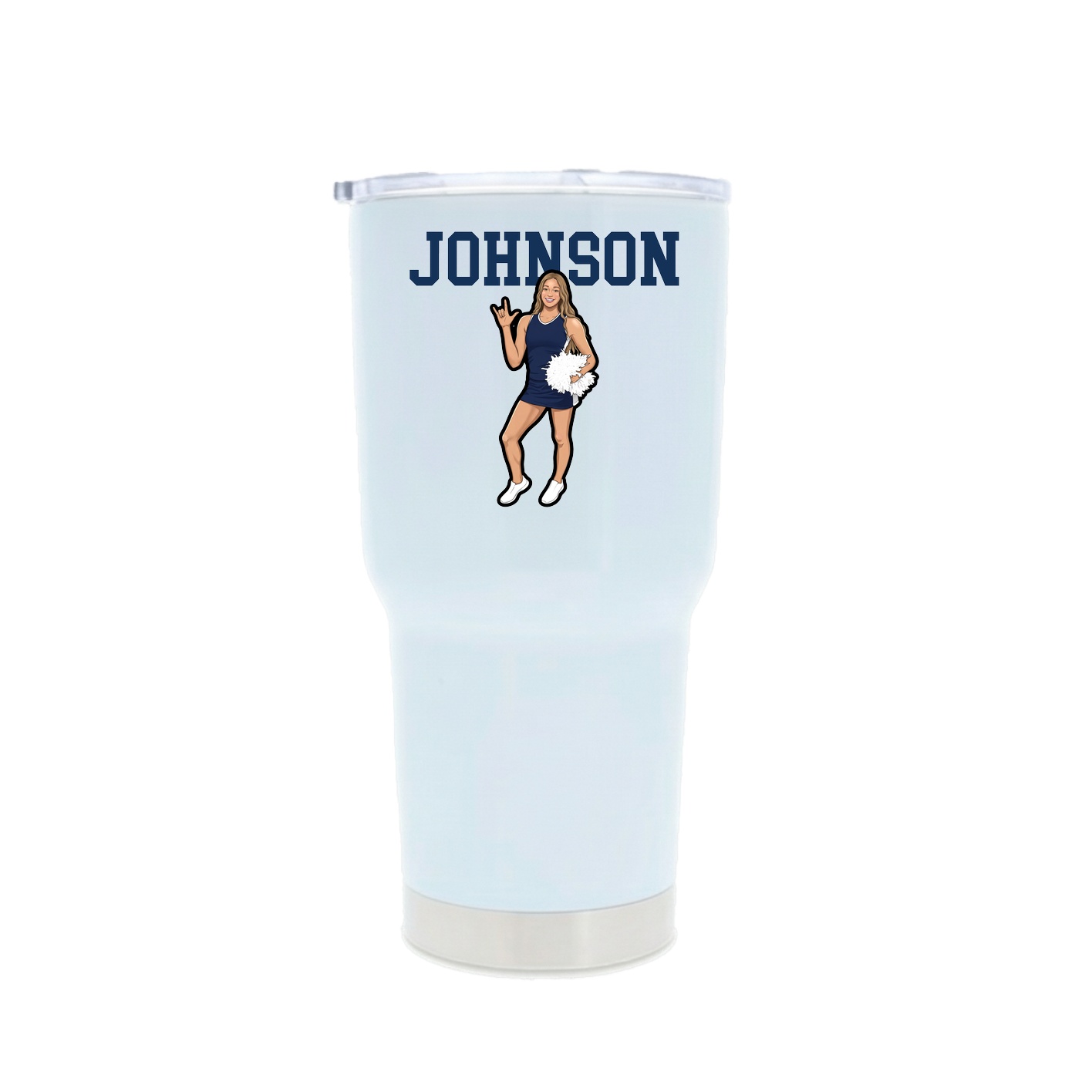 30oz Stainless Steel Tumbler — Shirsey in White