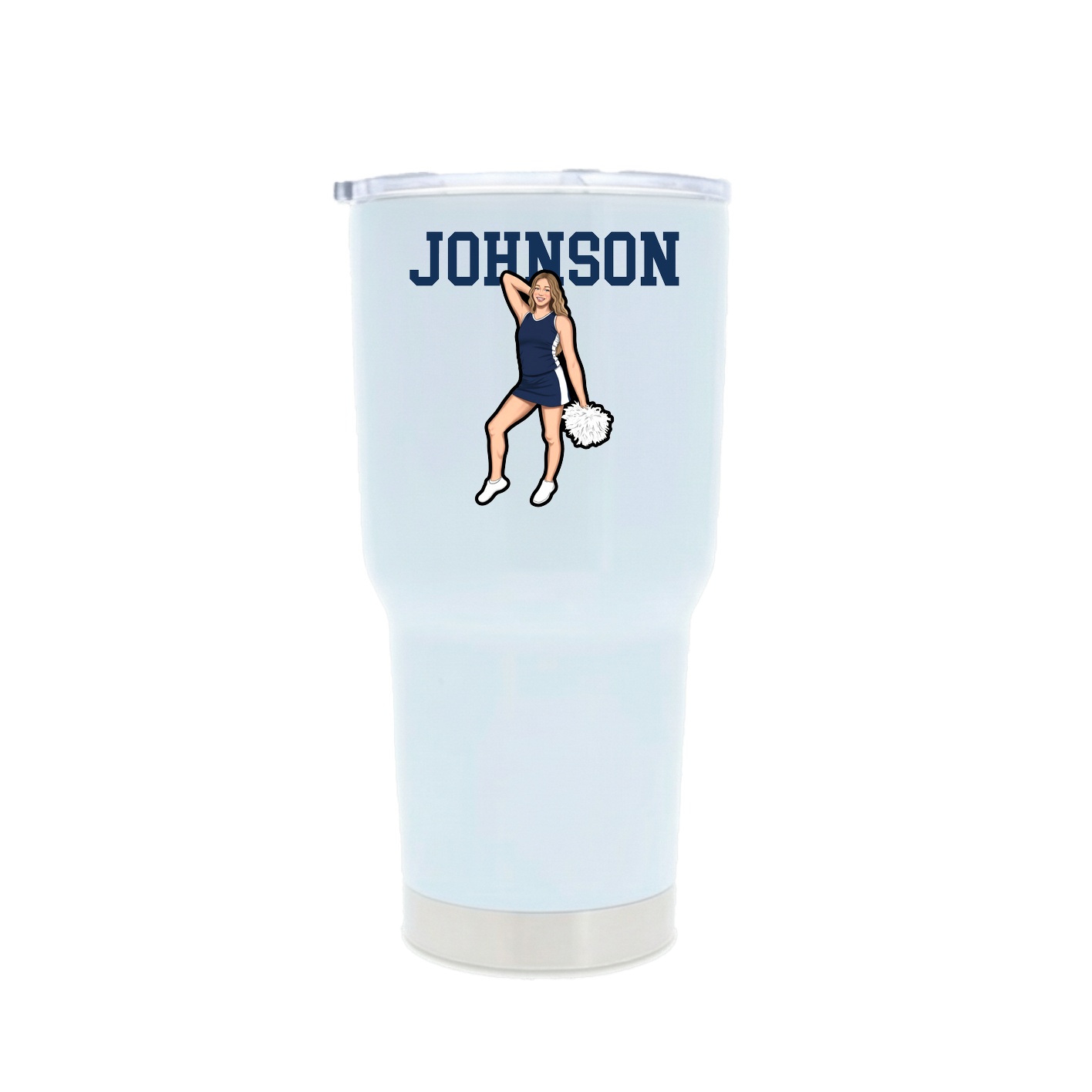 30oz Stainless Steel Tumbler — Shirsey in White