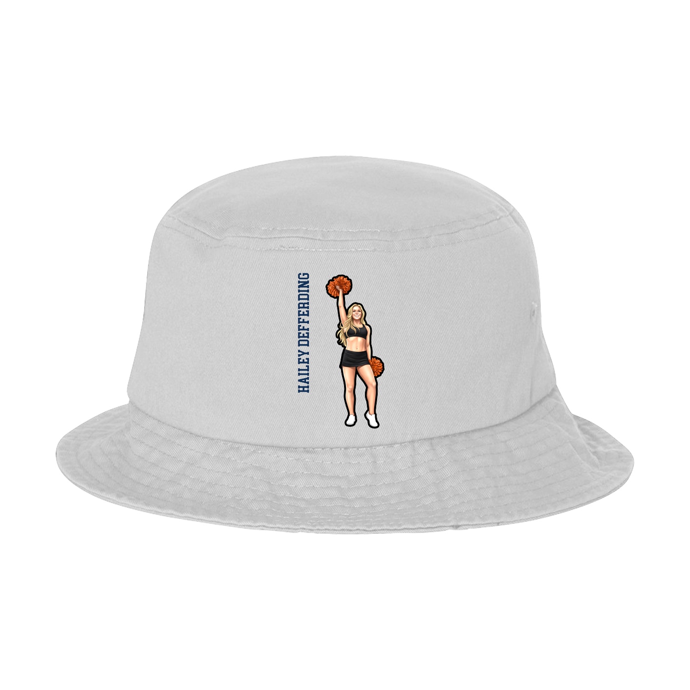 Bucket Cap — Name Vertical in White