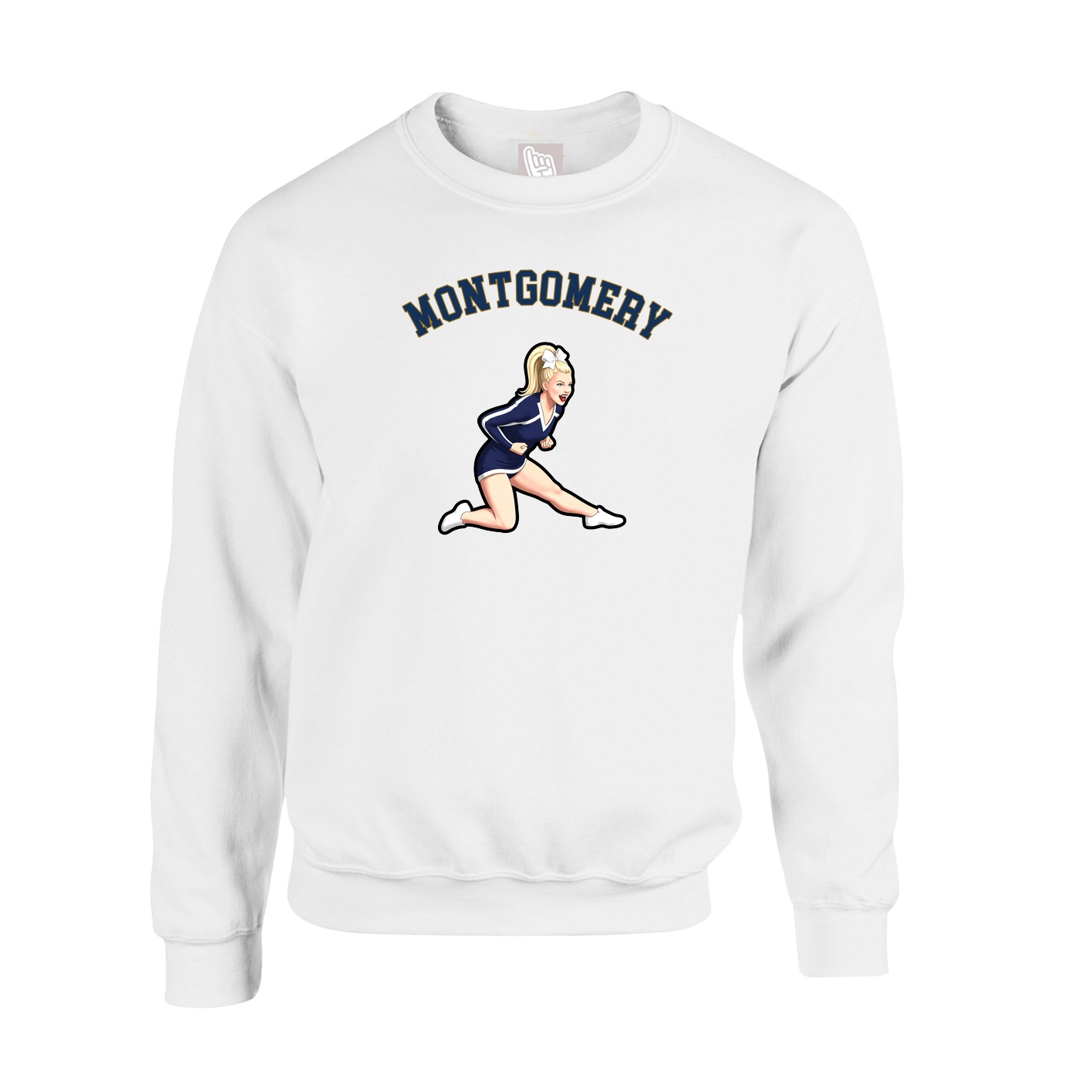 Fleece Crew — Shirsey Arch in White