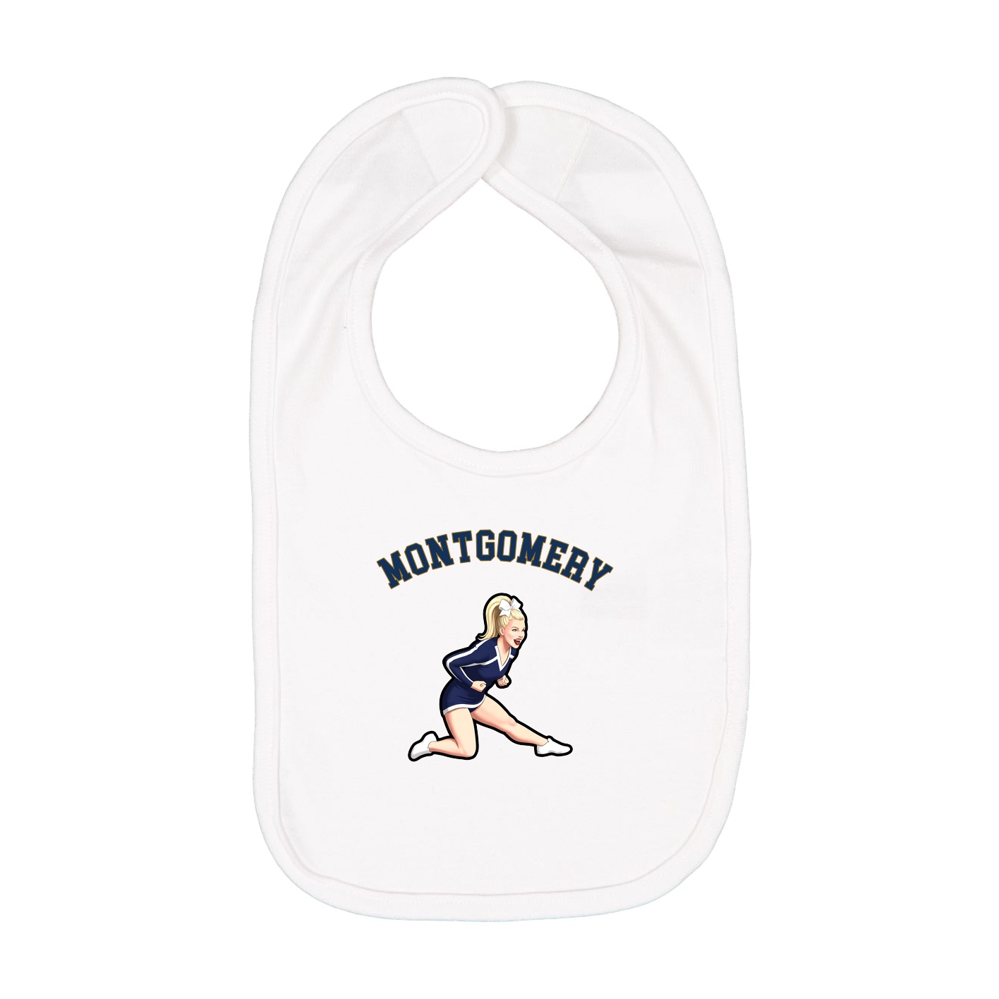 Infant Bib — Shirsey Arch in White