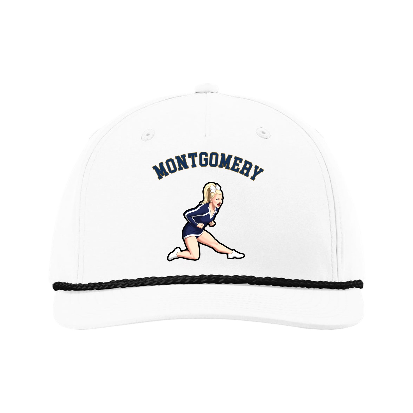 Five-Panel Classic Rope Cap — Shirsey Arch in White