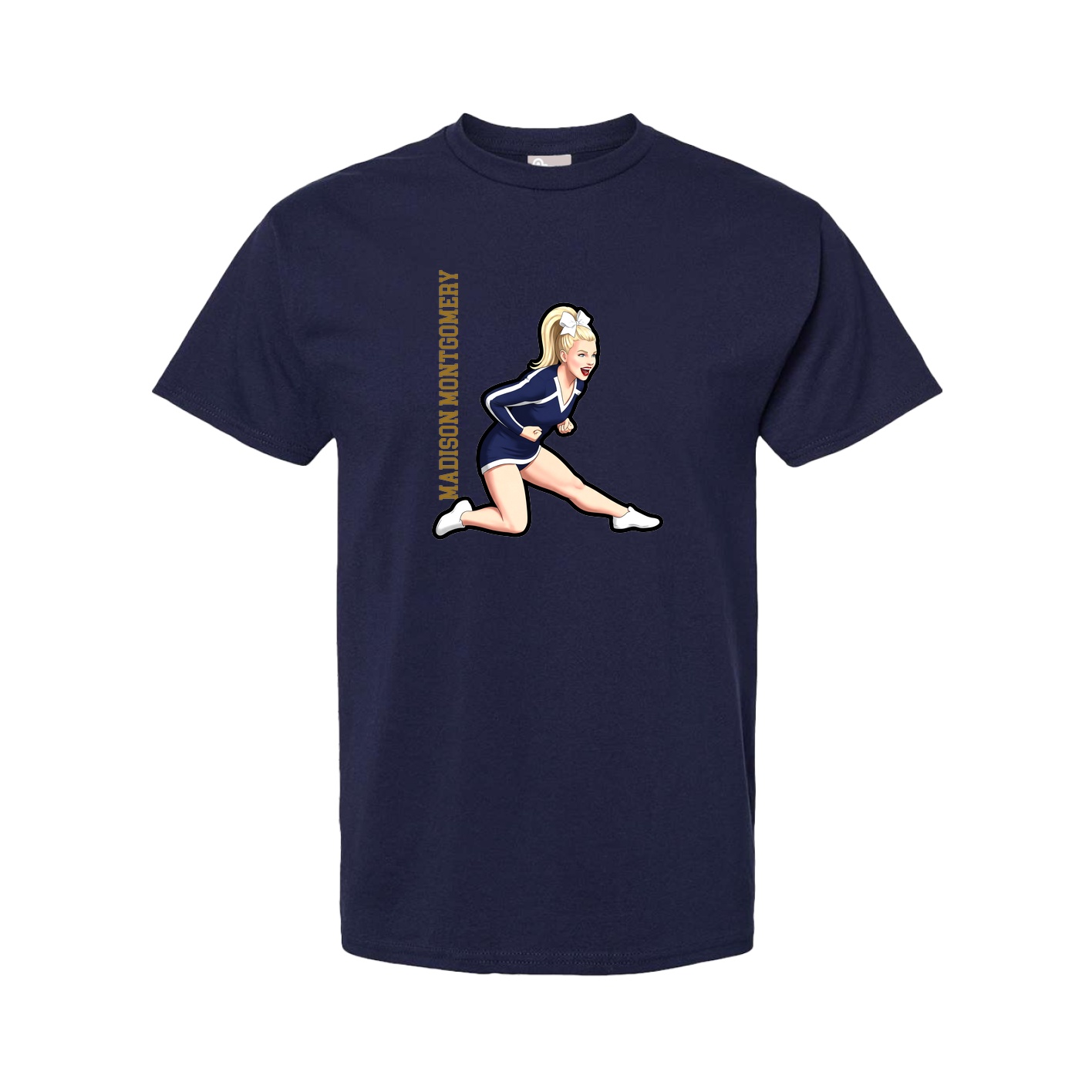 Tee — Name Vertical in Navy