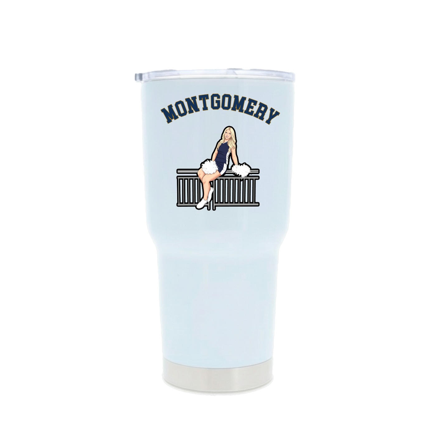 30oz Stainless Steel Tumbler — Shirsey Arch in White