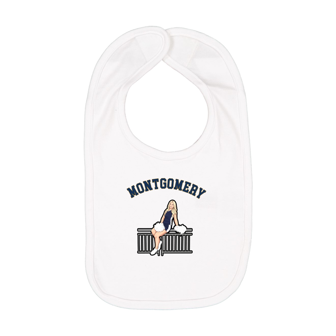 Infant Bib — Shirsey Arch in White