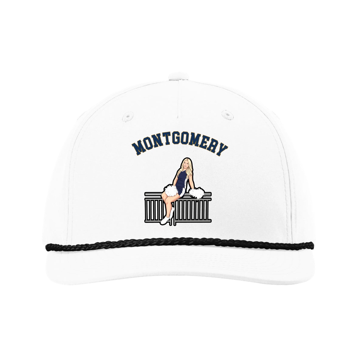 Five-Panel Classic Rope Cap — Shirsey Arch in White