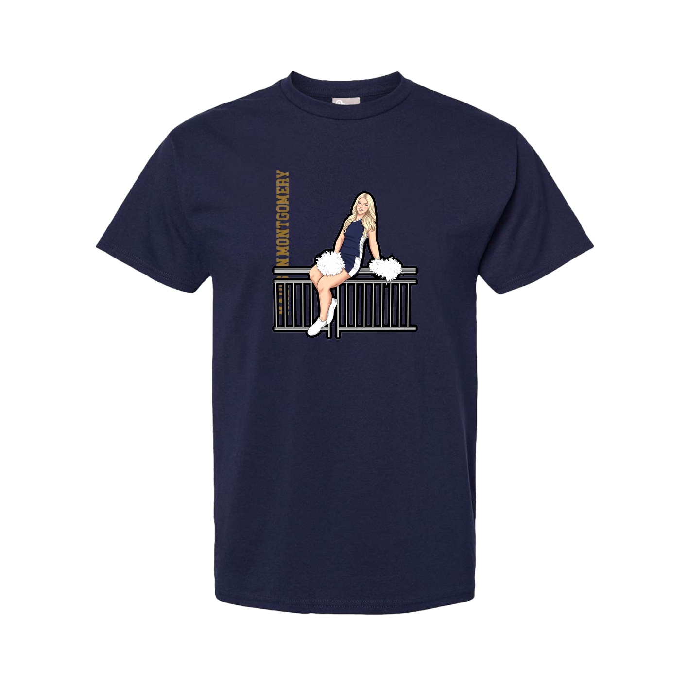 Tee — Name Vertical in Navy