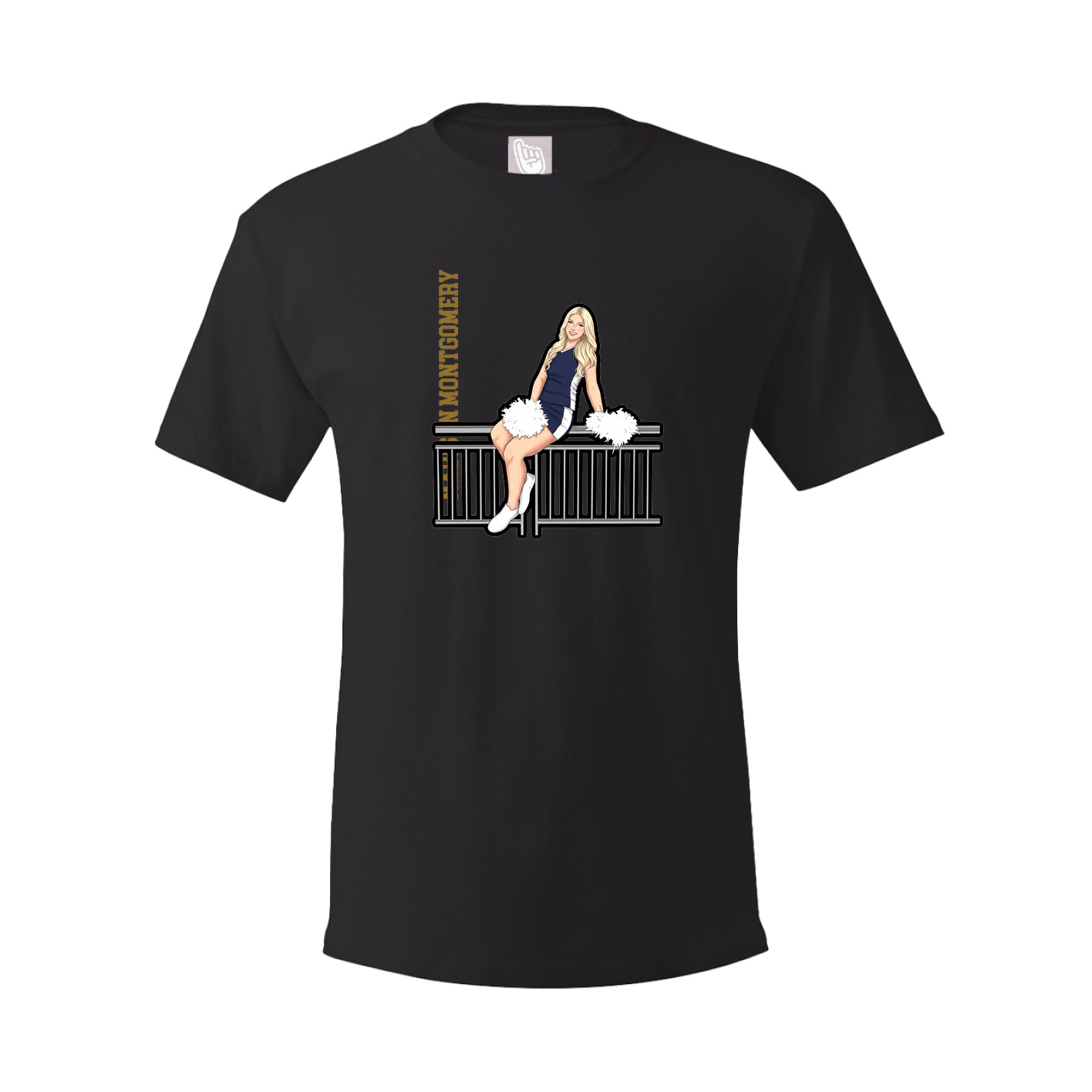 Youth Tee — Name Vertical in Black