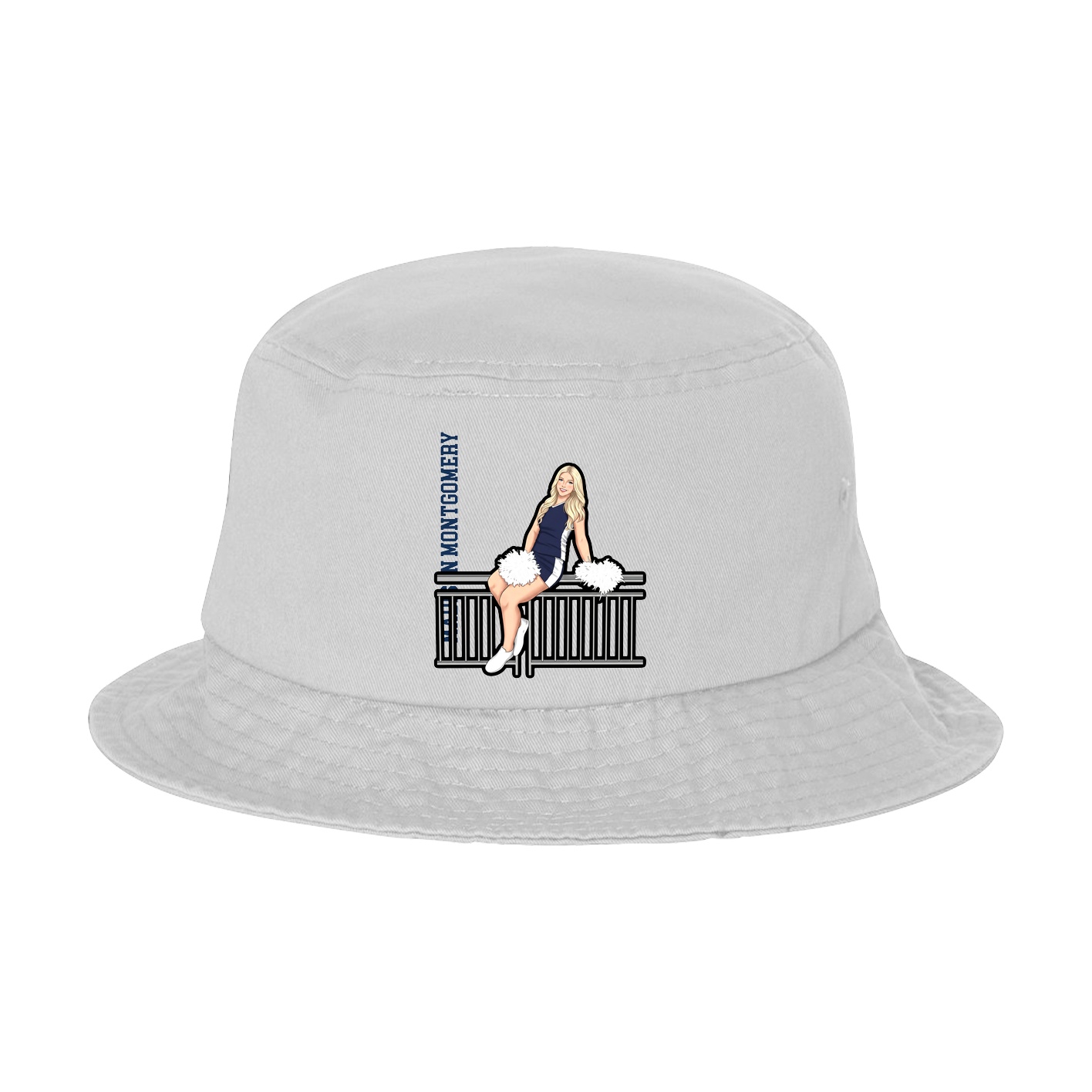 Bucket Cap — Name Vertical in White