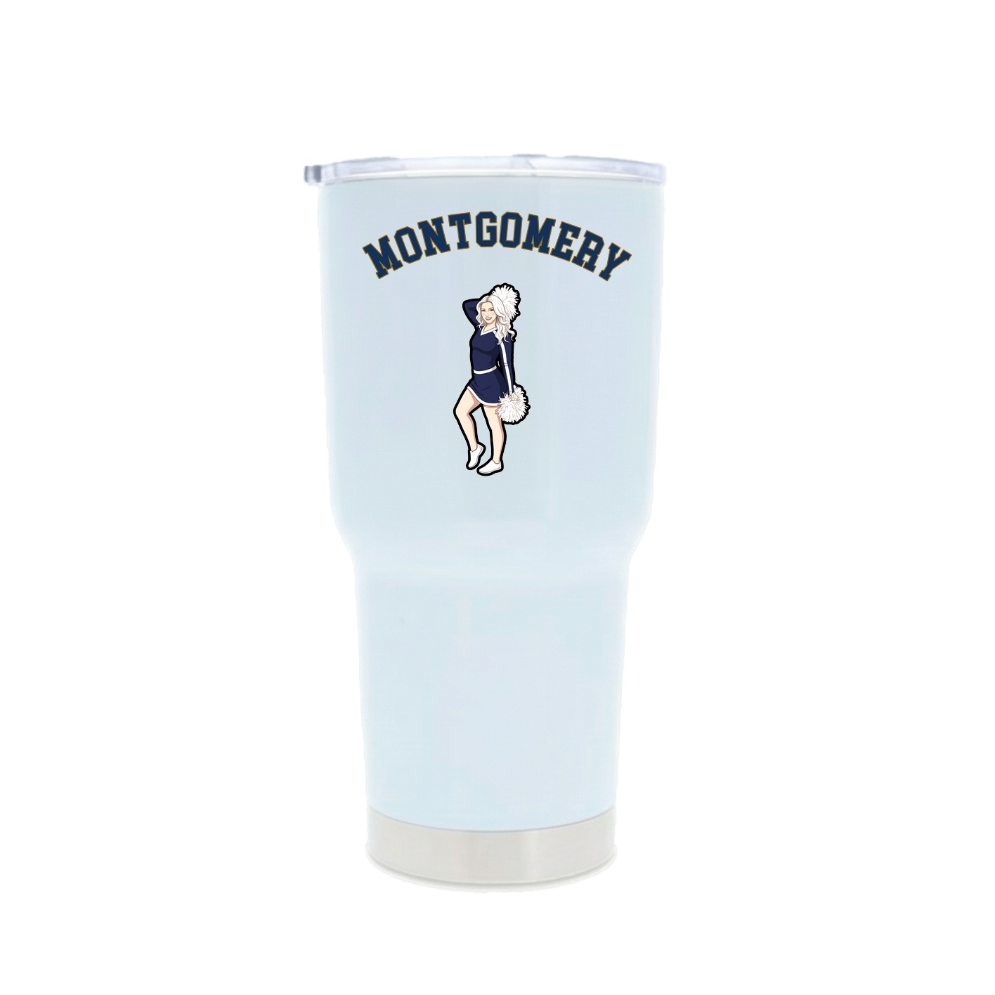 30oz Stainless Steel Tumbler — Shirsey Arch in White