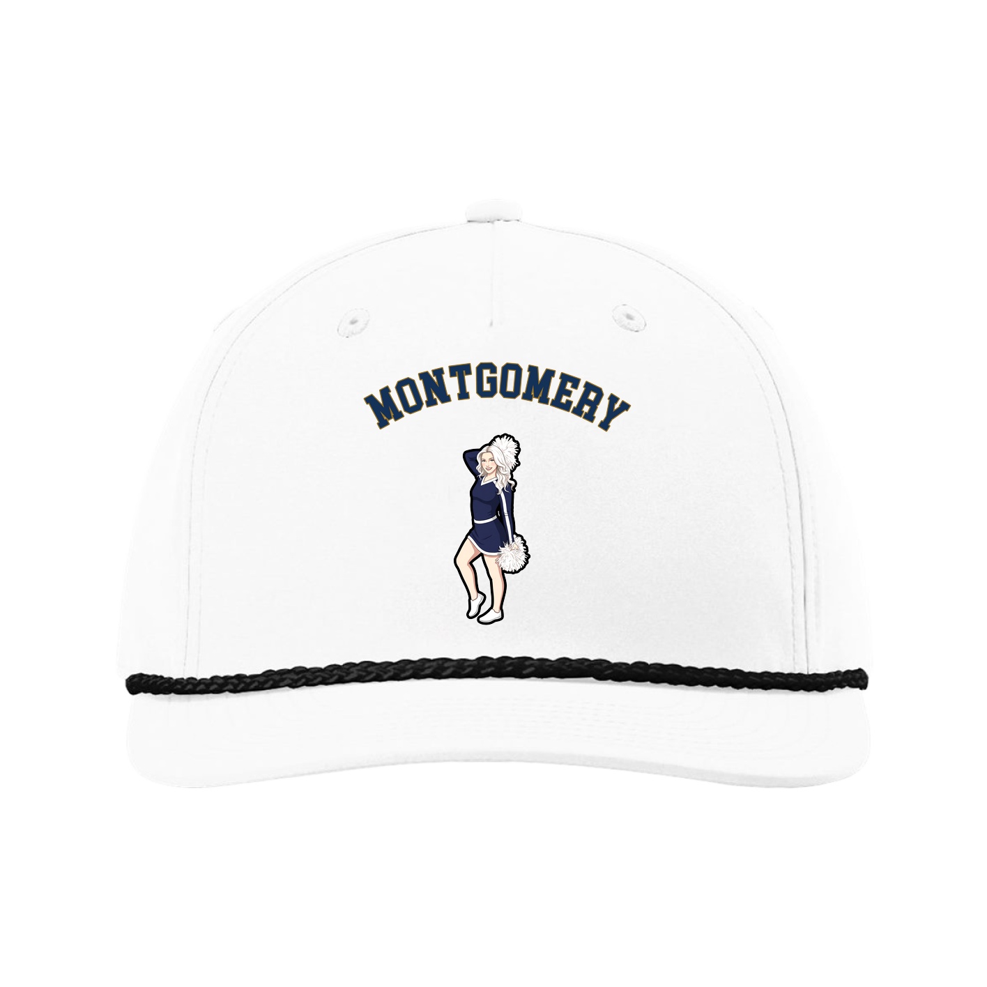 Five-Panel Classic Rope Cap — Shirsey Arch in White