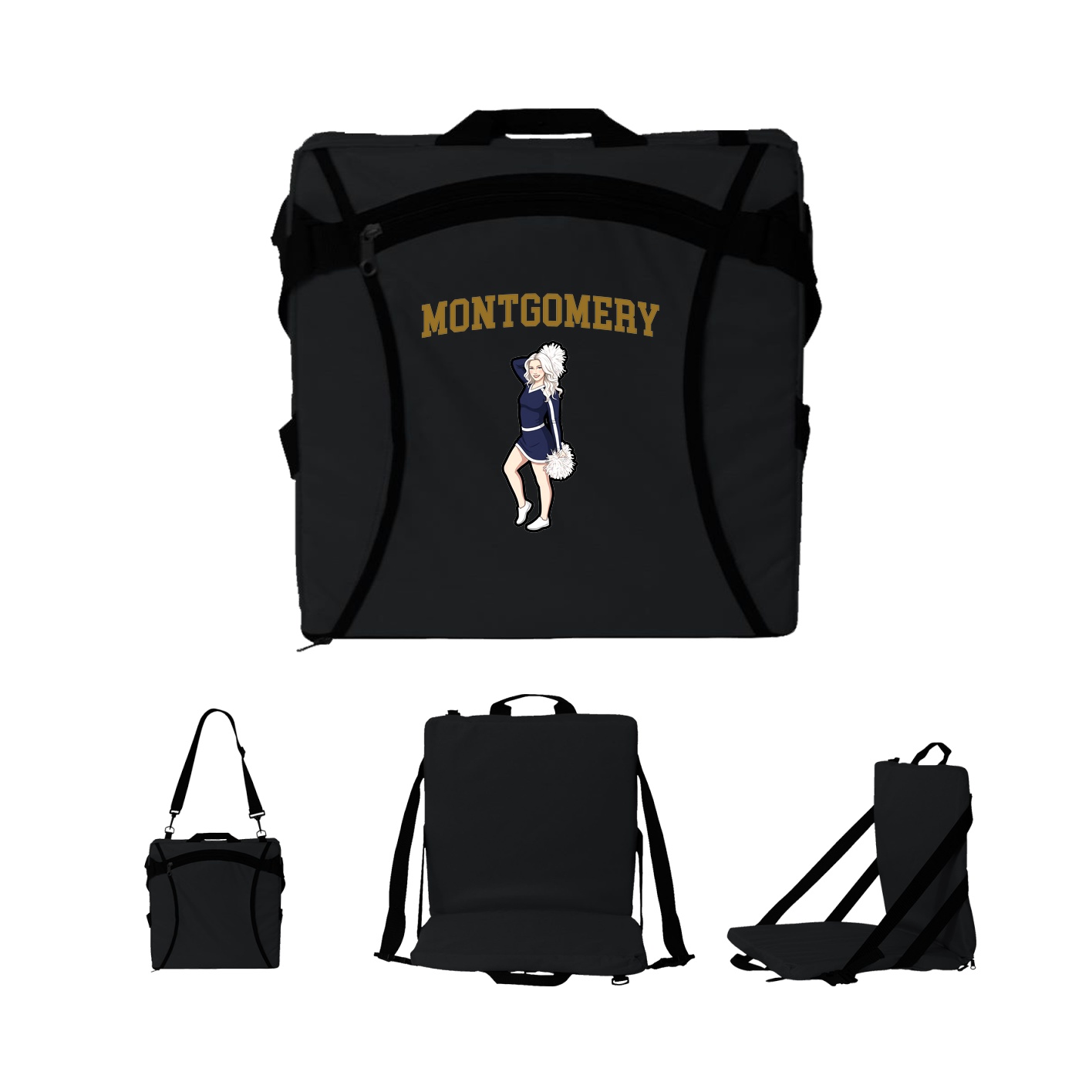 Folding Stadium Seat — Shirsey in Black