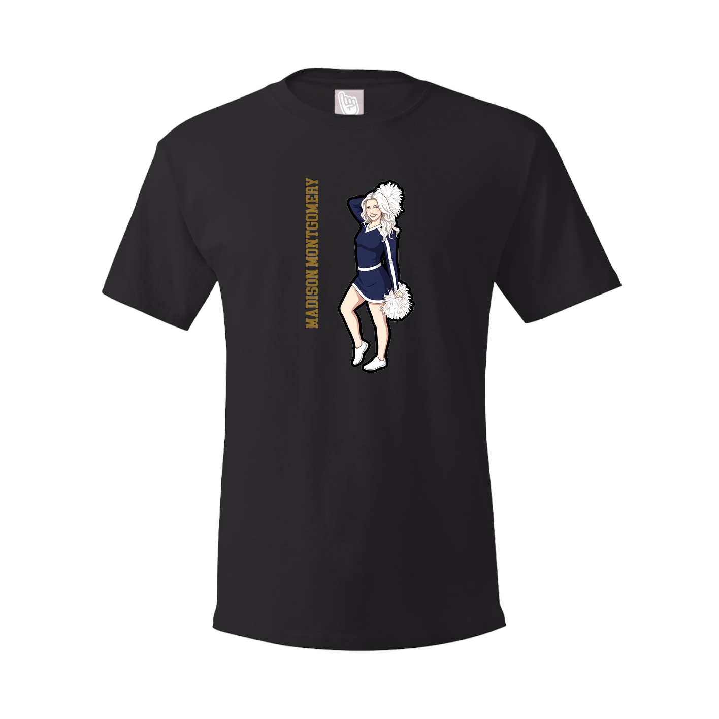 Tee — Name Vertical in Black