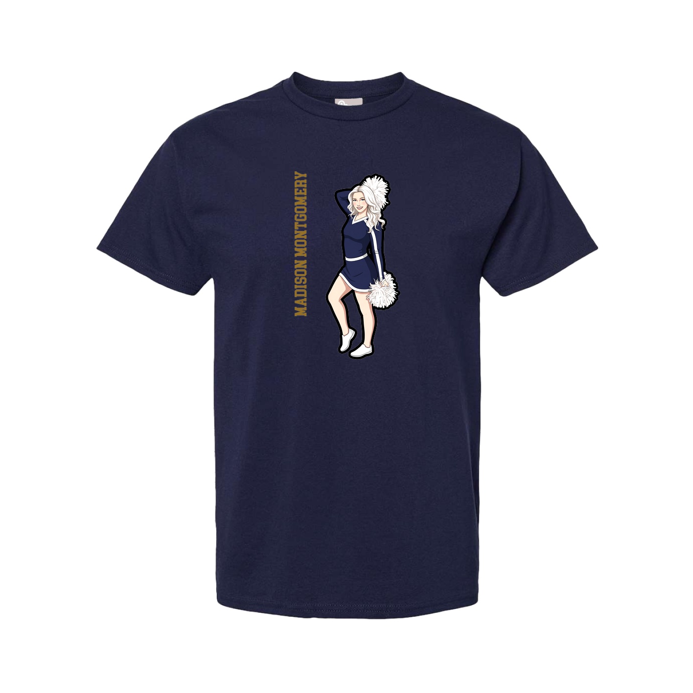 Youth Tee — Name Vertical in Navy