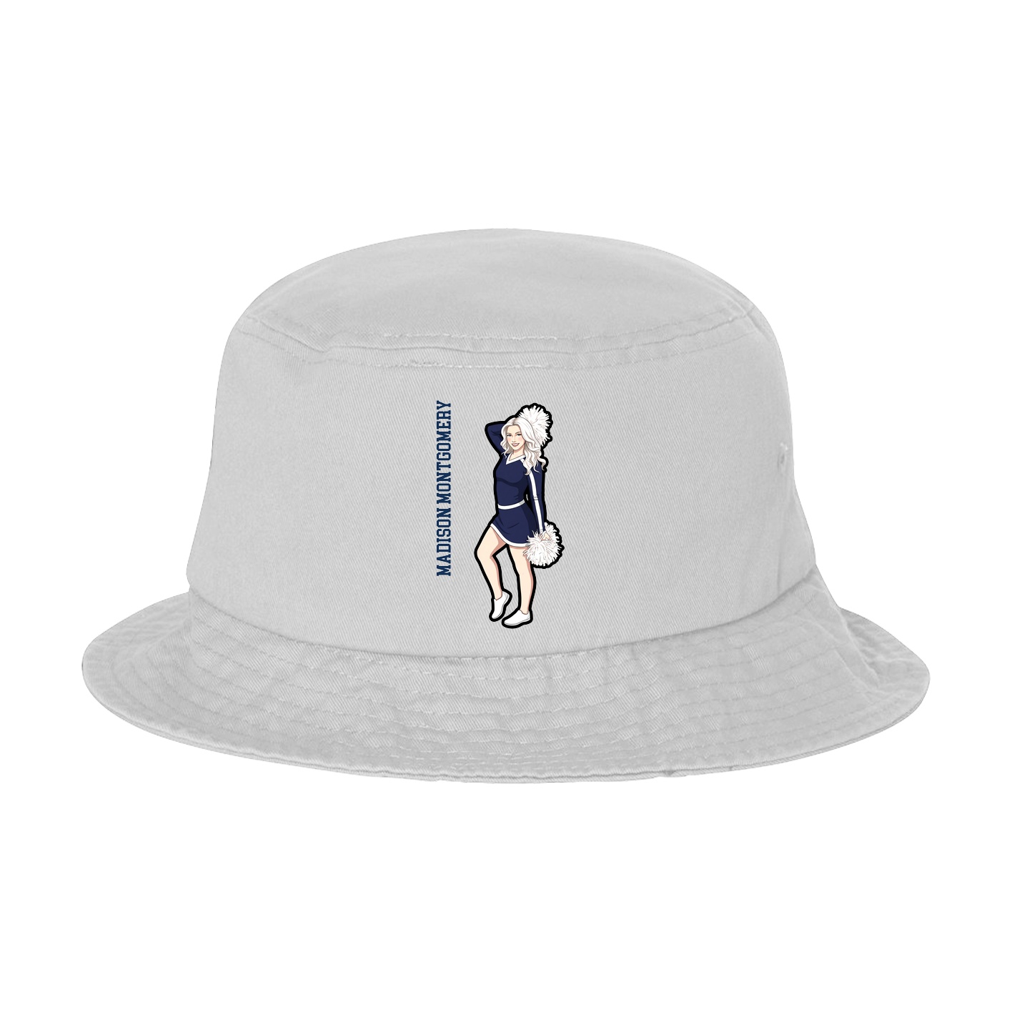 Bucket Cap — Name Vertical in White