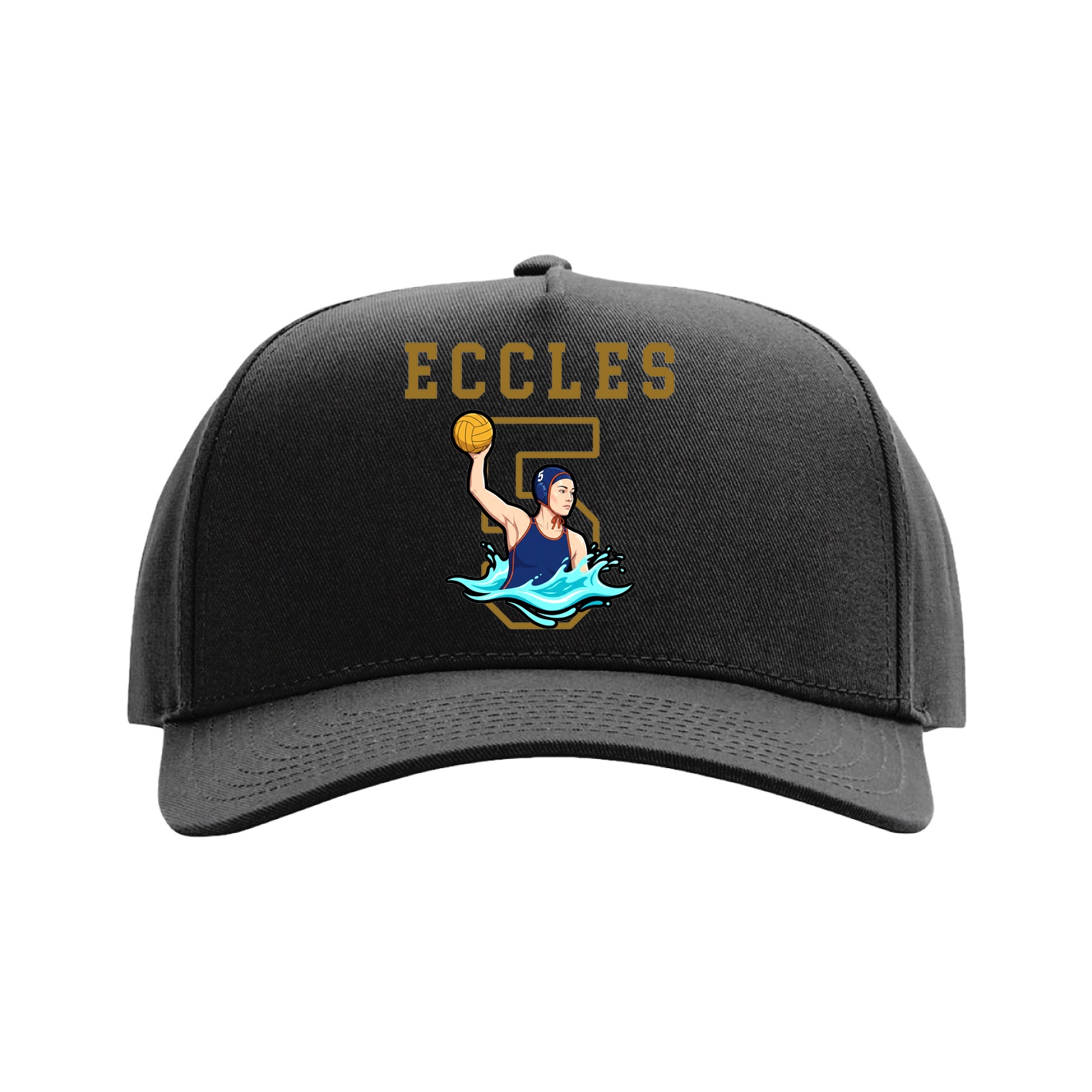 Full Fabric Five-Panel Champ Cap — Shirsey in Black