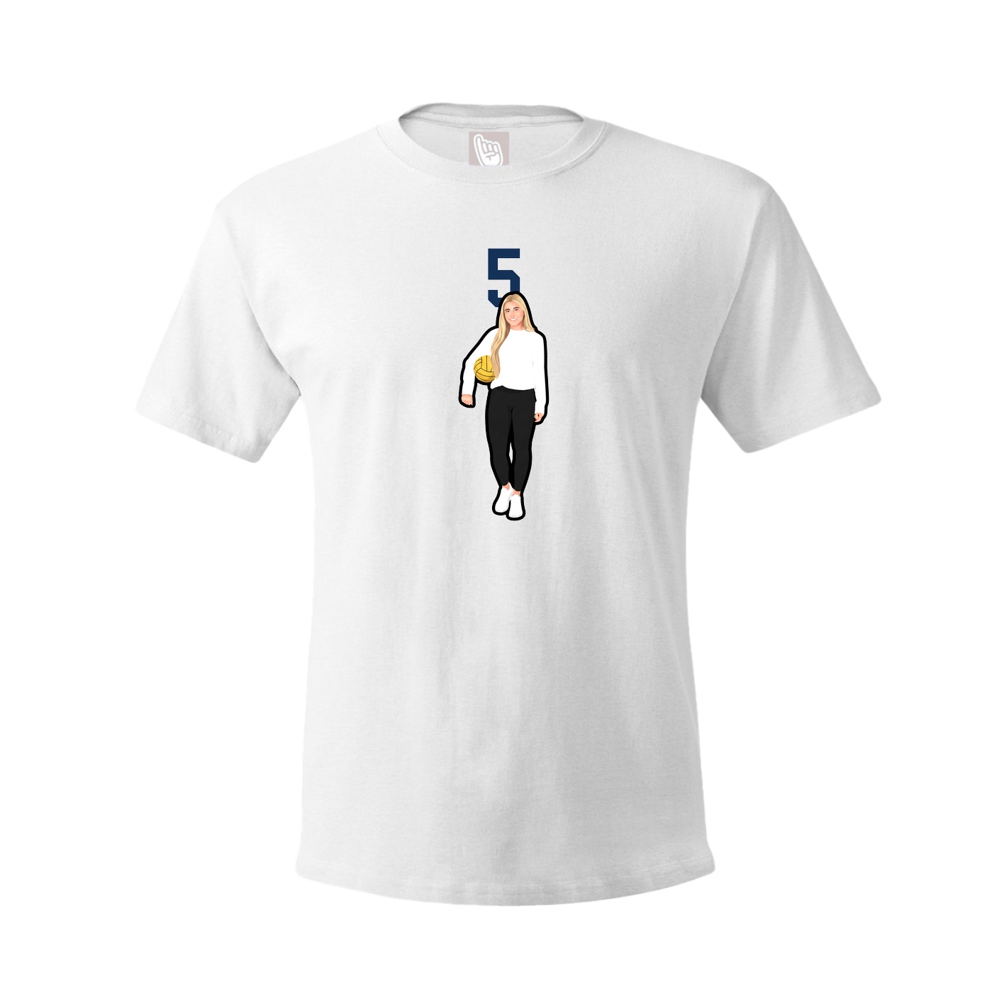 Tee — Number Top in White