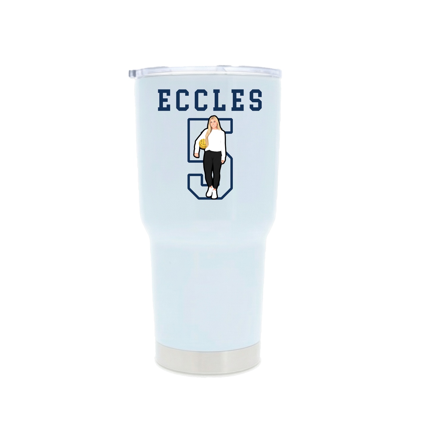 30oz Stainless Steel Tumbler — Shirsey in White