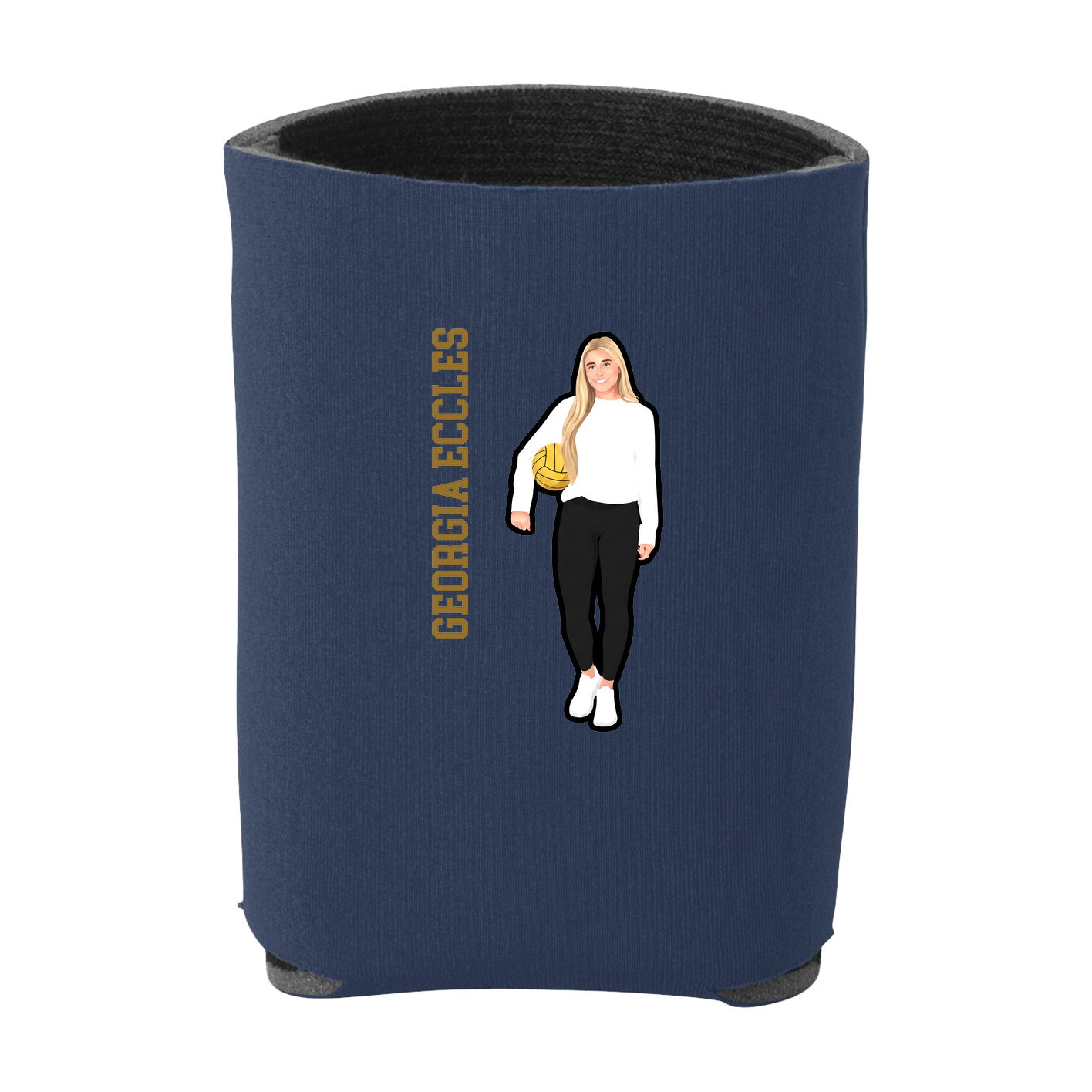 Can Holder — Name Vertical in Navy