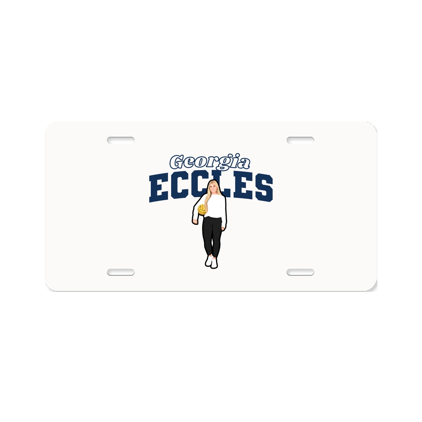 License Plate — Name Arch in Classic