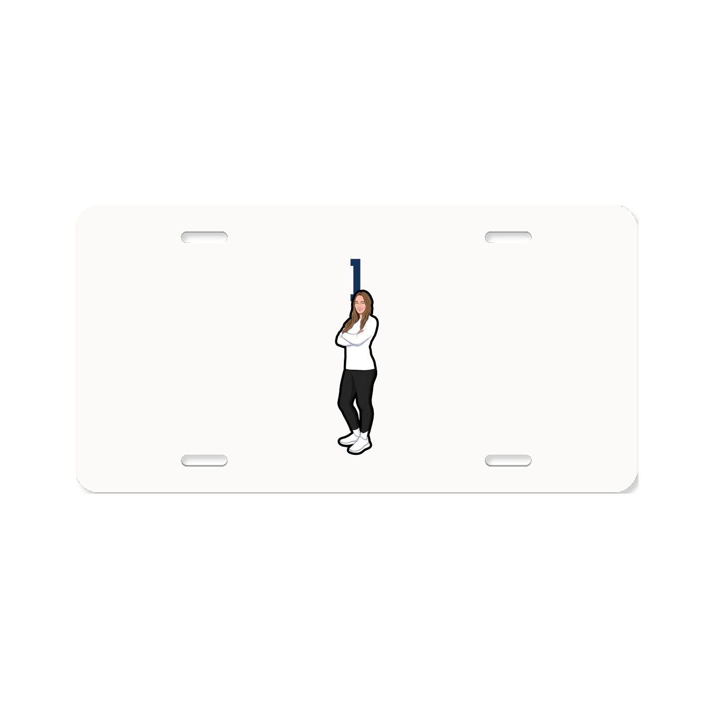 License Plate — Number Top in Classic